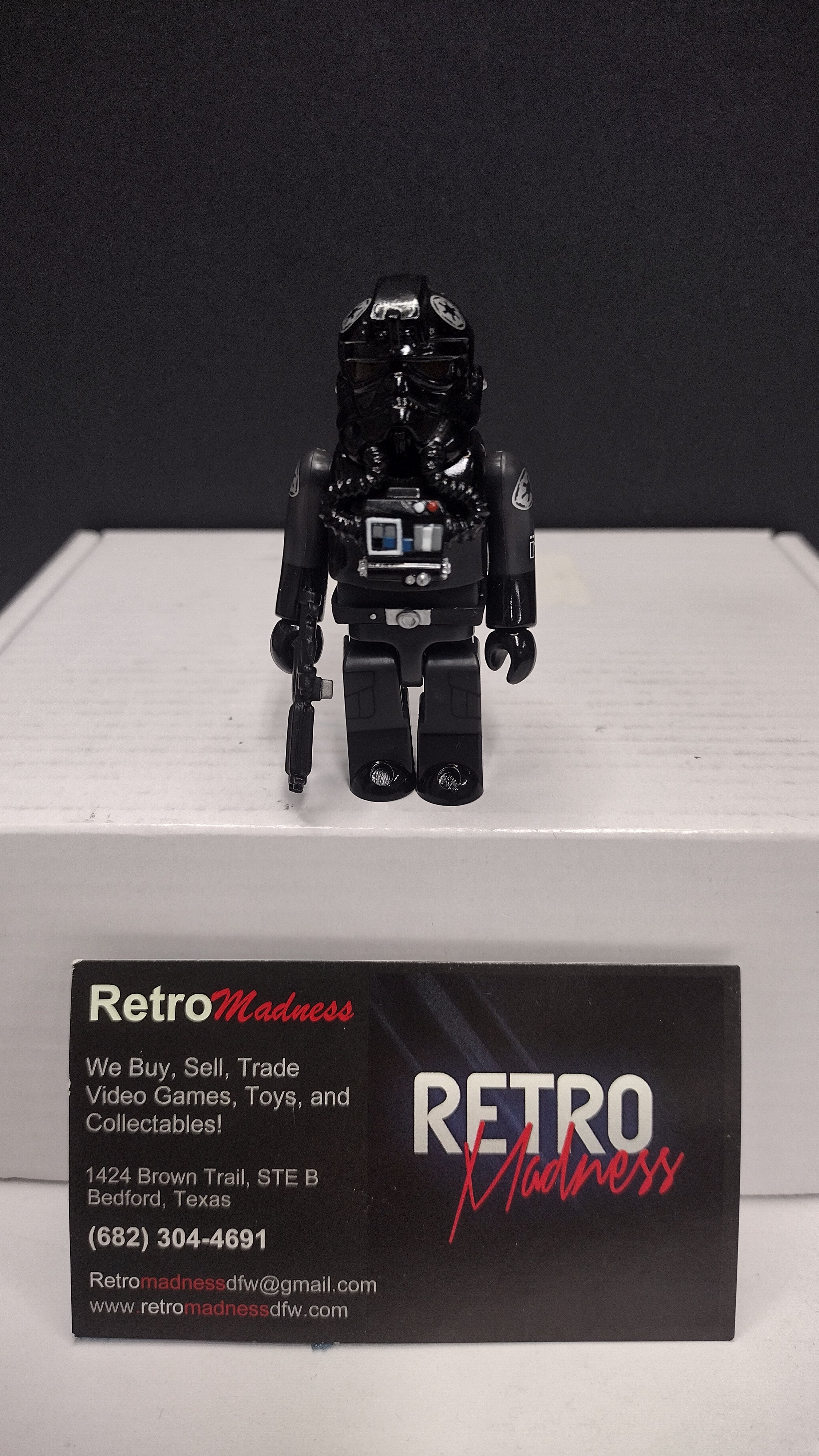 Authentic Star Wars x Medicom Toy: Kubrick Series 6 – TIE Fighter Pilot 100% Micro Figure with Blaster • Tomy 2006