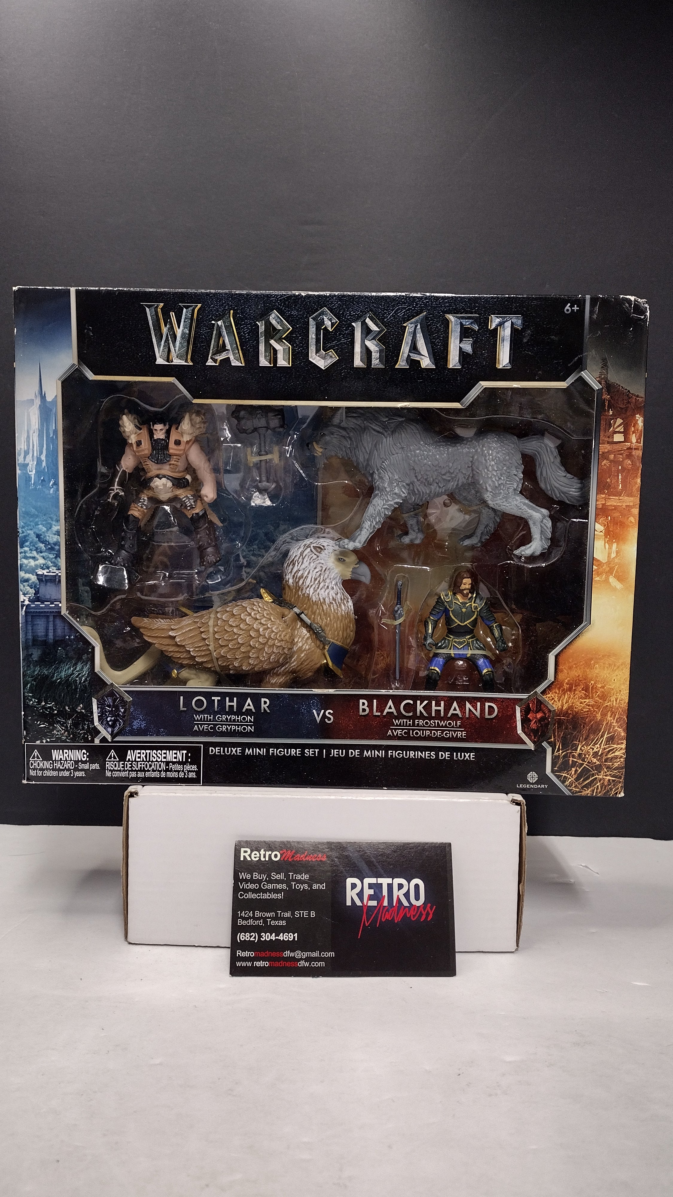 World of Warcraft Lothar w/ Gryphon vs. Blackhand w/ Frostwolf Deluxe Mini Figure Set (JAKKS Pacific - Brand New Sealed / Box Wear)