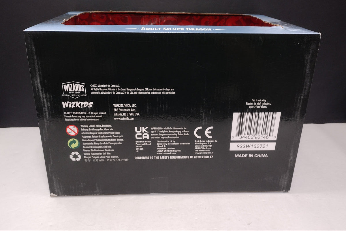 D&D Icons of the Realms Adult Silver Dragon Figure WizKids Sealed Box