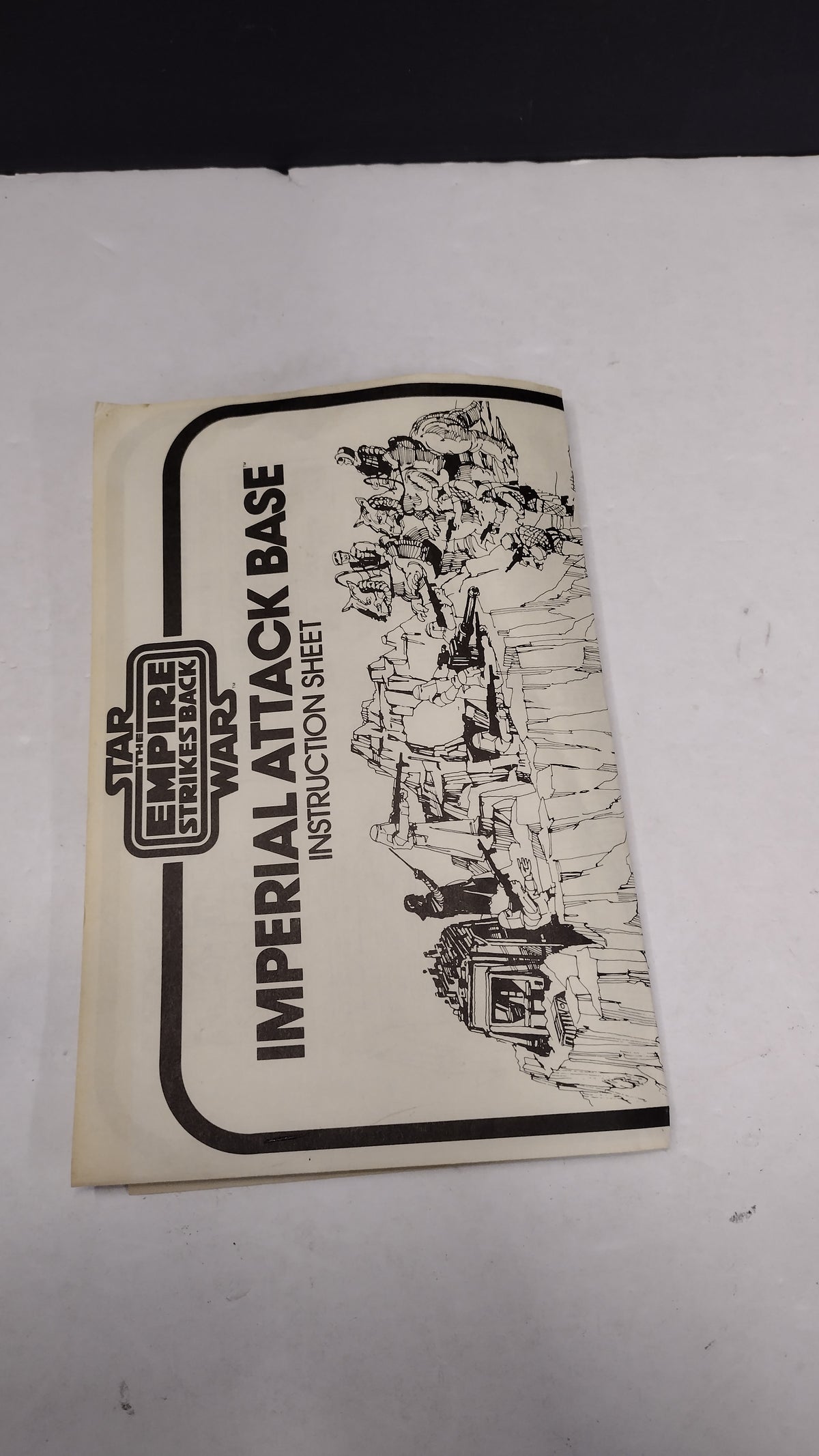 Vintage 1980 Kenner Star Wars Empire Strikes Back-Imperial Attack Base Instruction Sheet