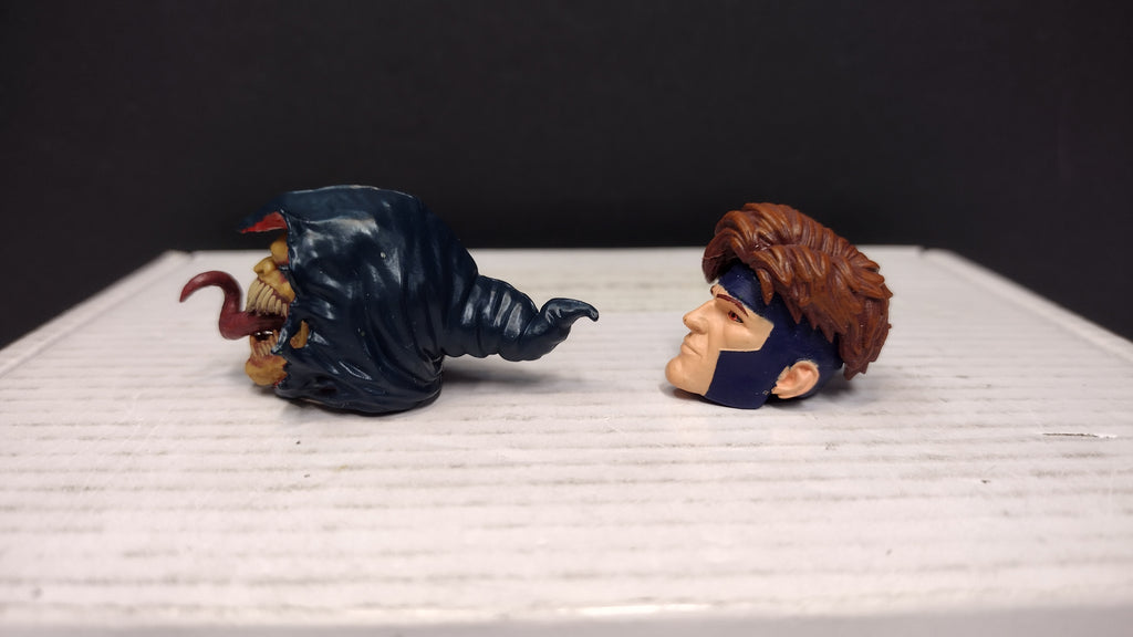 Marvel Legends BAF Heads- Lot Of 5- Gambit, Demogoblin, The Void, Titus, Capwolf