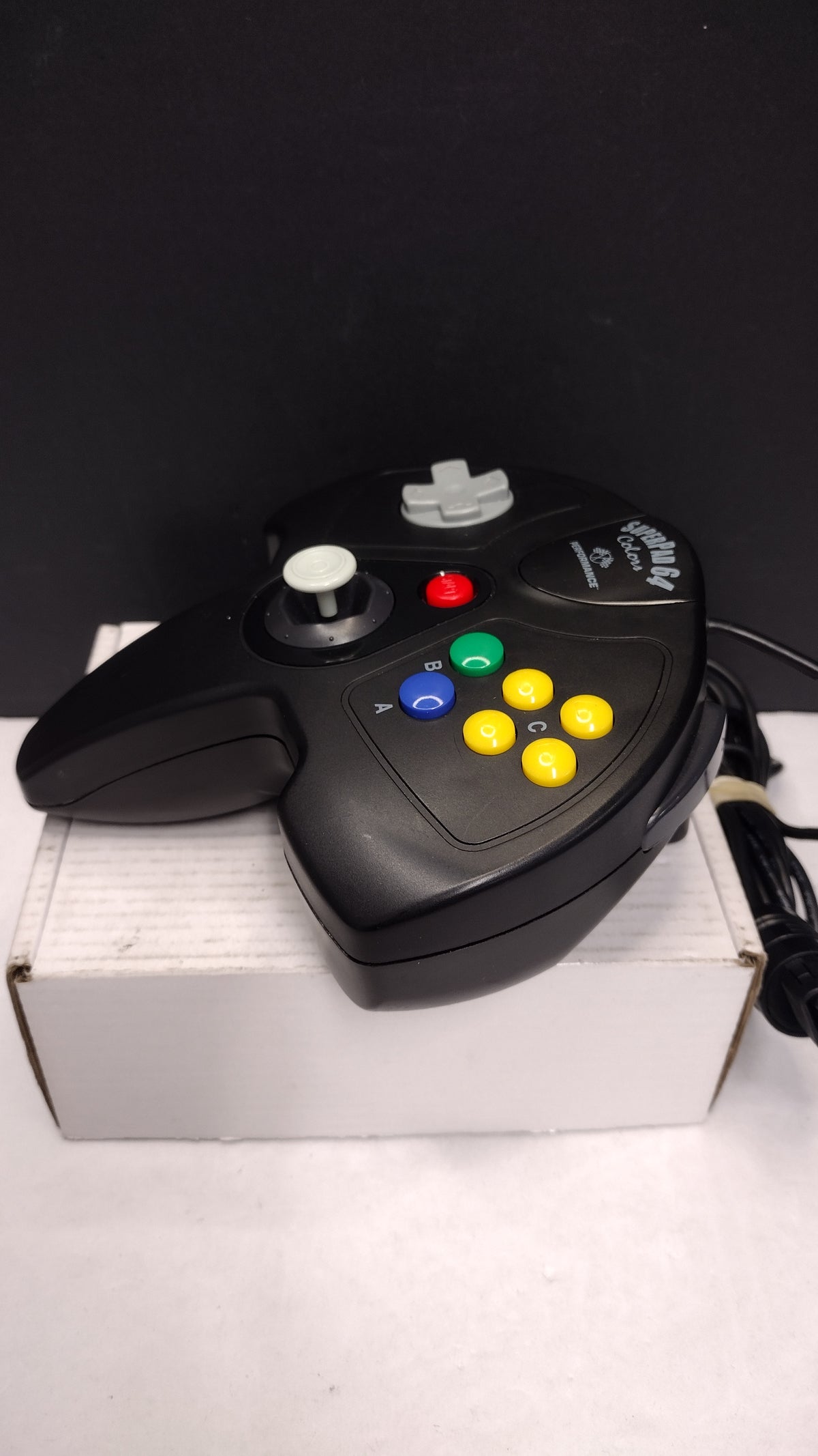 Performance SuperPad 64 Colors- Black Controller- Nintendo 64- Tested