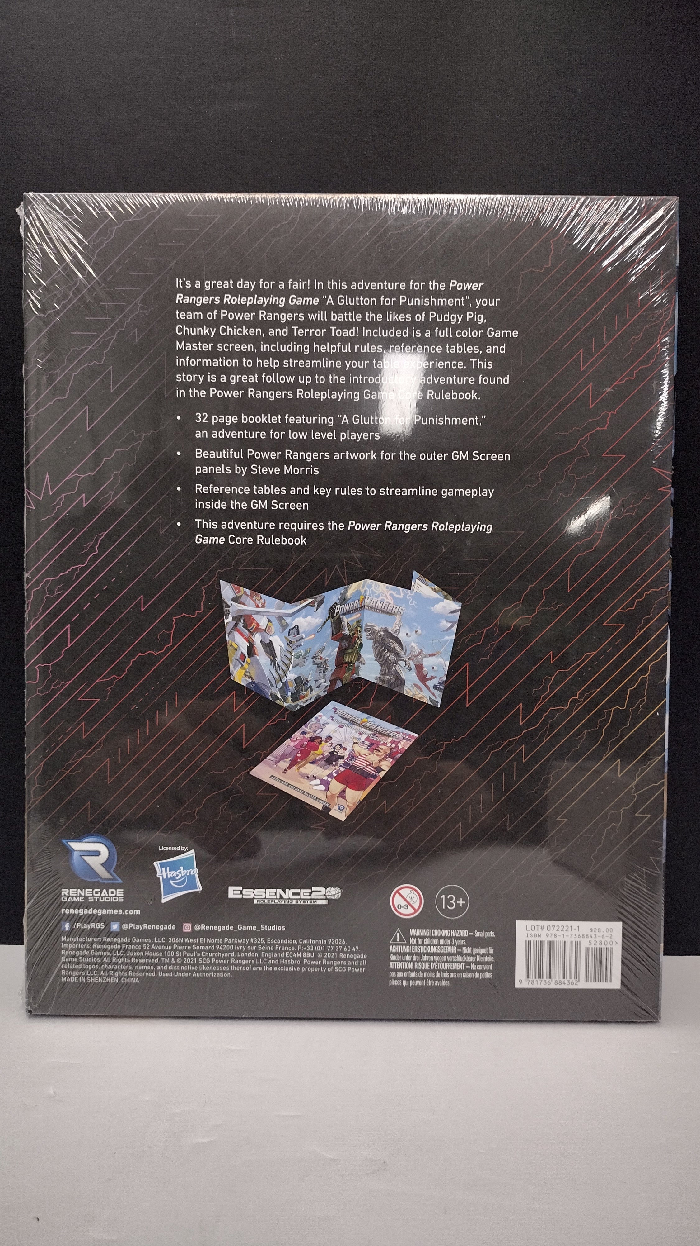 Power Rangers Roleplaying Game: A Glutton for Punishment Adventure & GM Screen – Brand New & Sealed