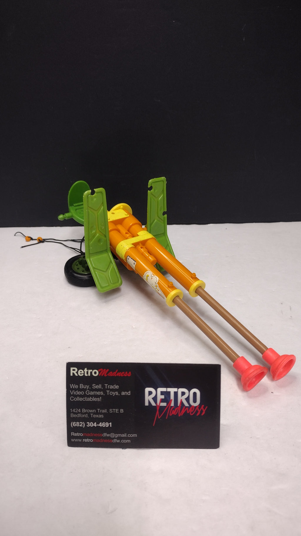 1989 TMNT Double Barreled Plunger Gun- Incomplete-