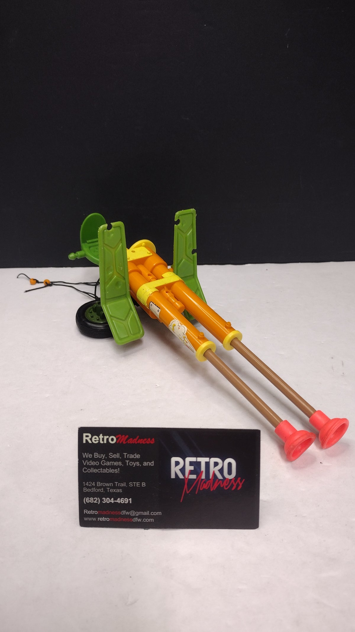 1989 TMNT Double Barreled Plunger Gun- Incomplete-