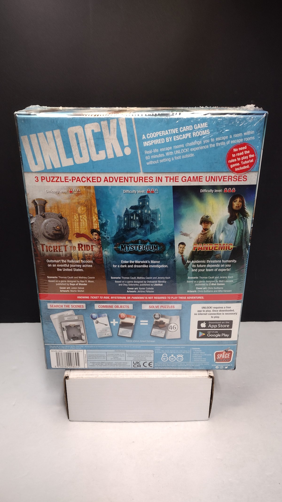 Unlock! Game Adventures Escape Room Board Game 3-in-1 Box Set New Sealed