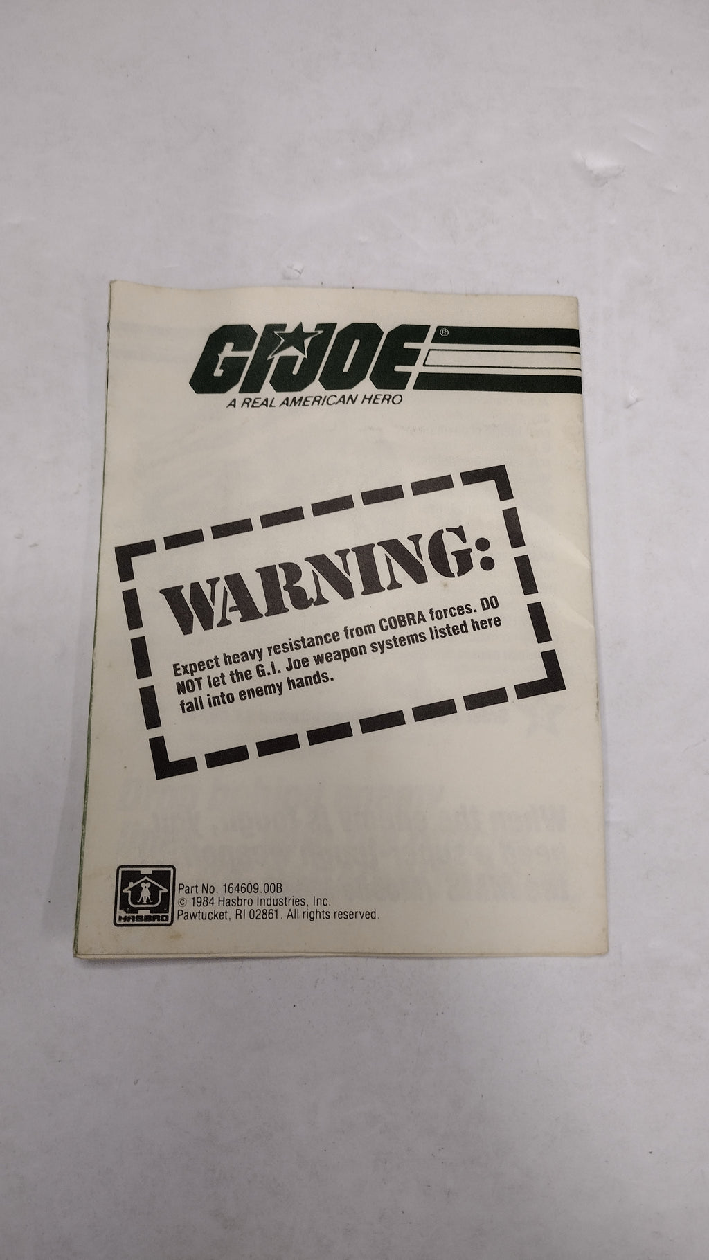 G.I. Joe 1984 Flag Points Order Form Parachute Offer Vintage Paperwork