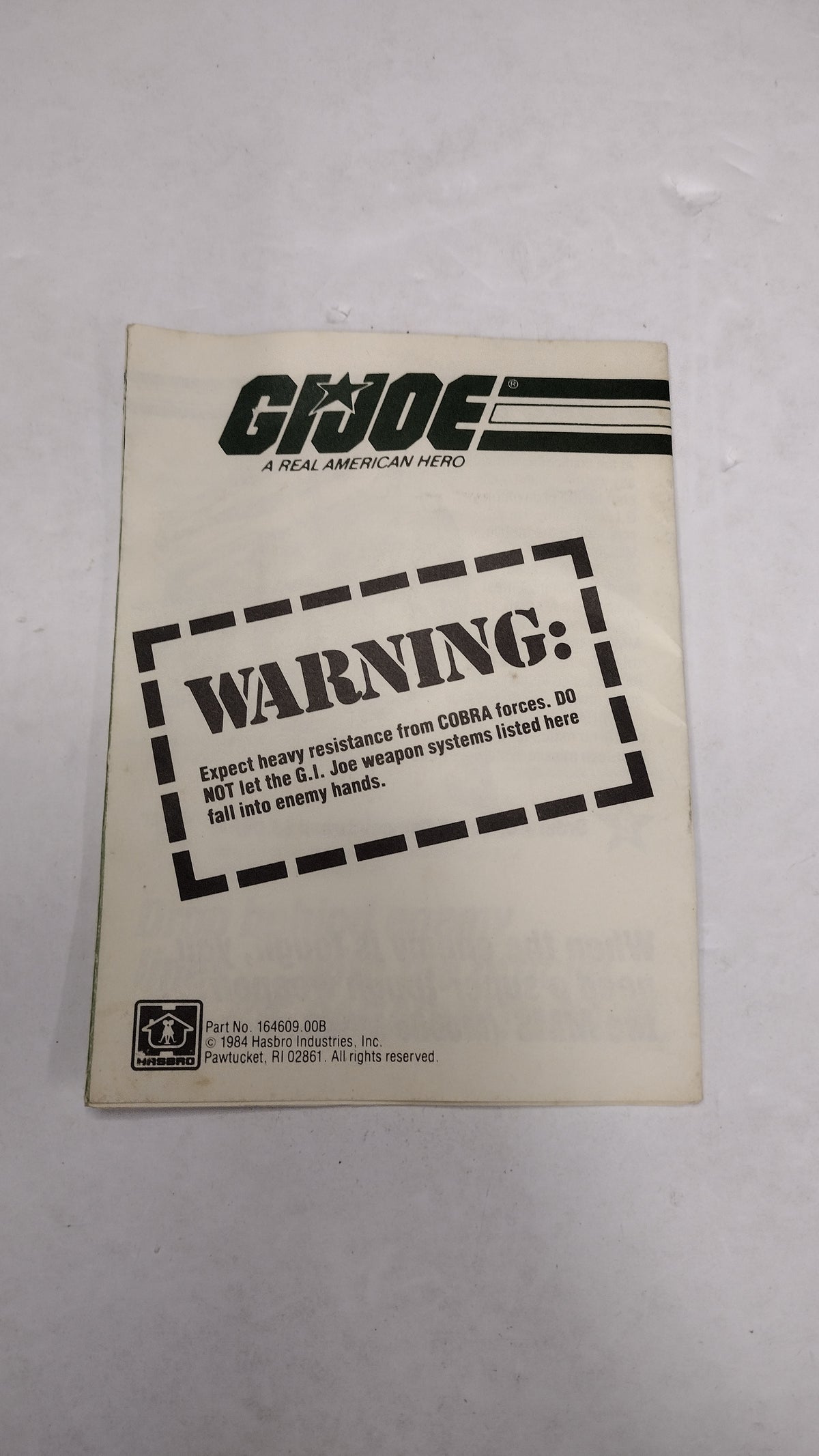 G.I. Joe 1984 Flag Points Order Form Parachute Offer Vintage Paperwork