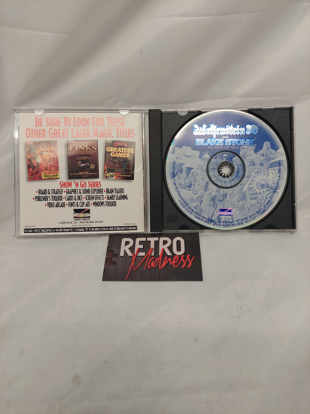 Wolfenstein 3D and Black Stone Aliens of Gold Companion Edition CD Rom Tested