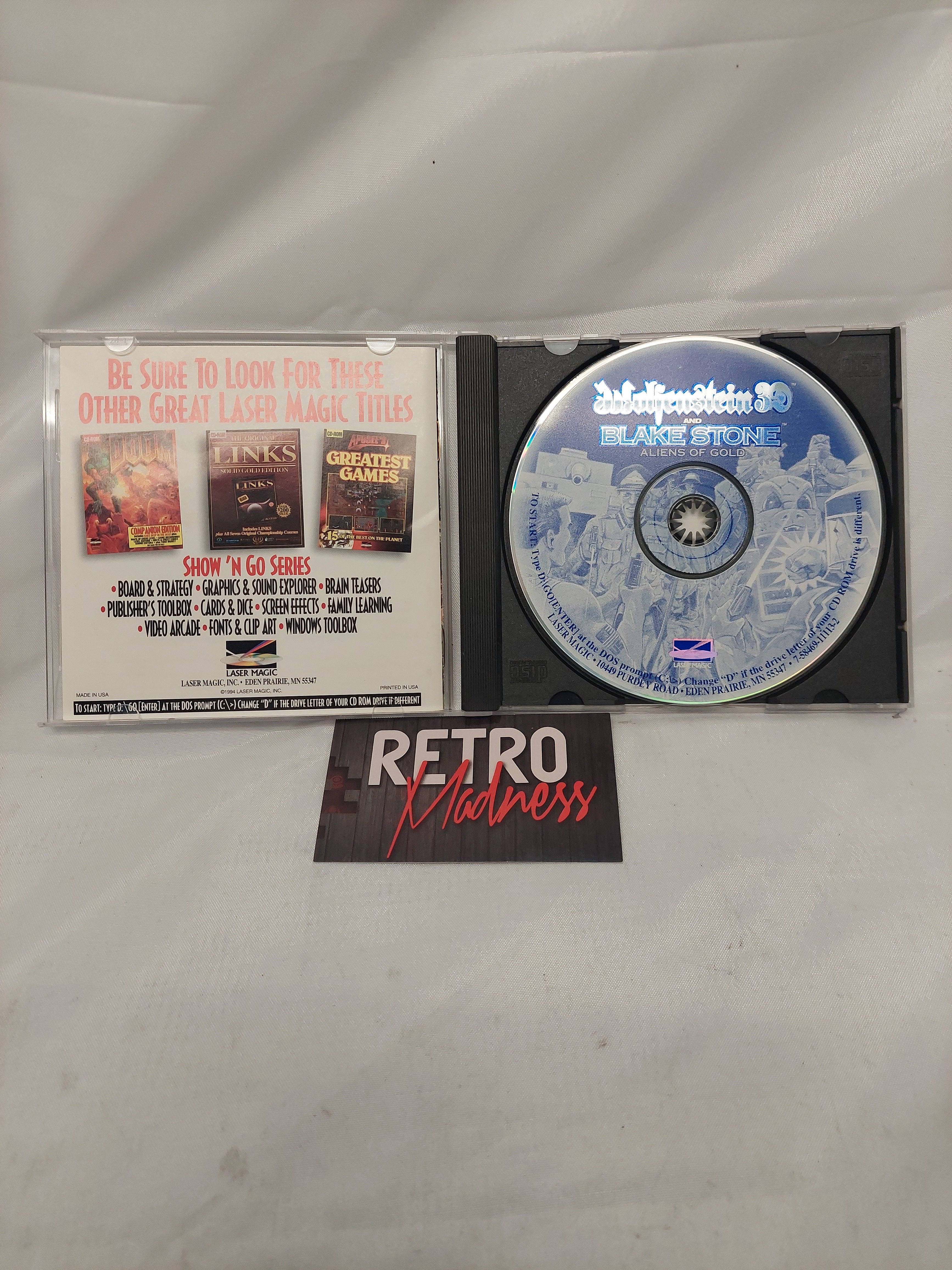 Wolfenstein 3D and Black Stone Aliens of Gold Companion Edition CD Rom Tested