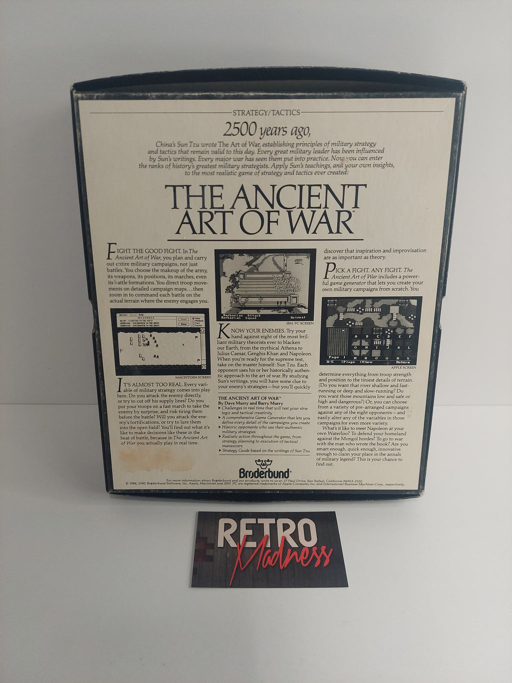Vintage The Ancient Art of War IBM/Tandy Broderbund Untested