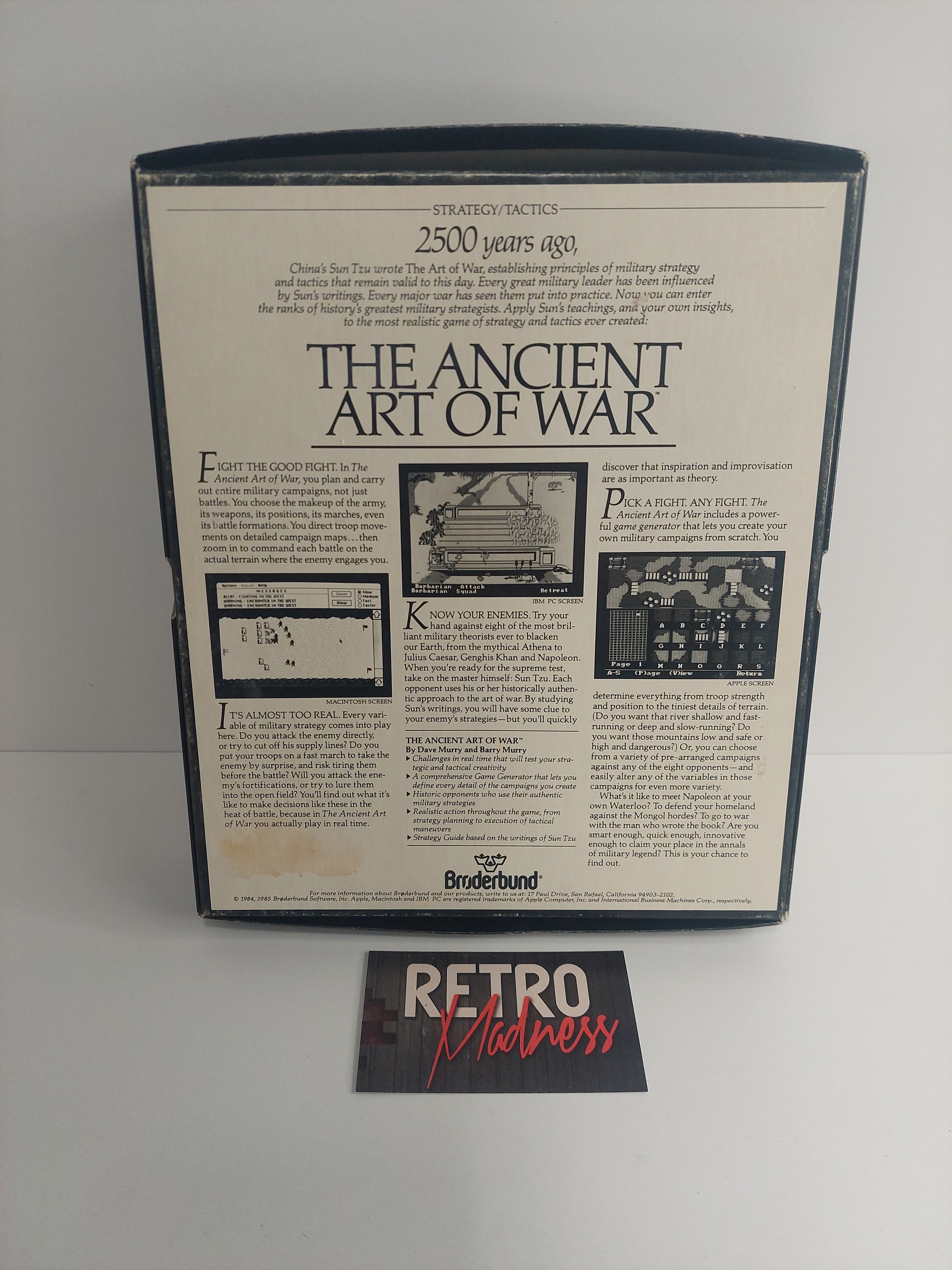 Vintage The Ancient Art of War IBM/Tandy Broderbund Untested