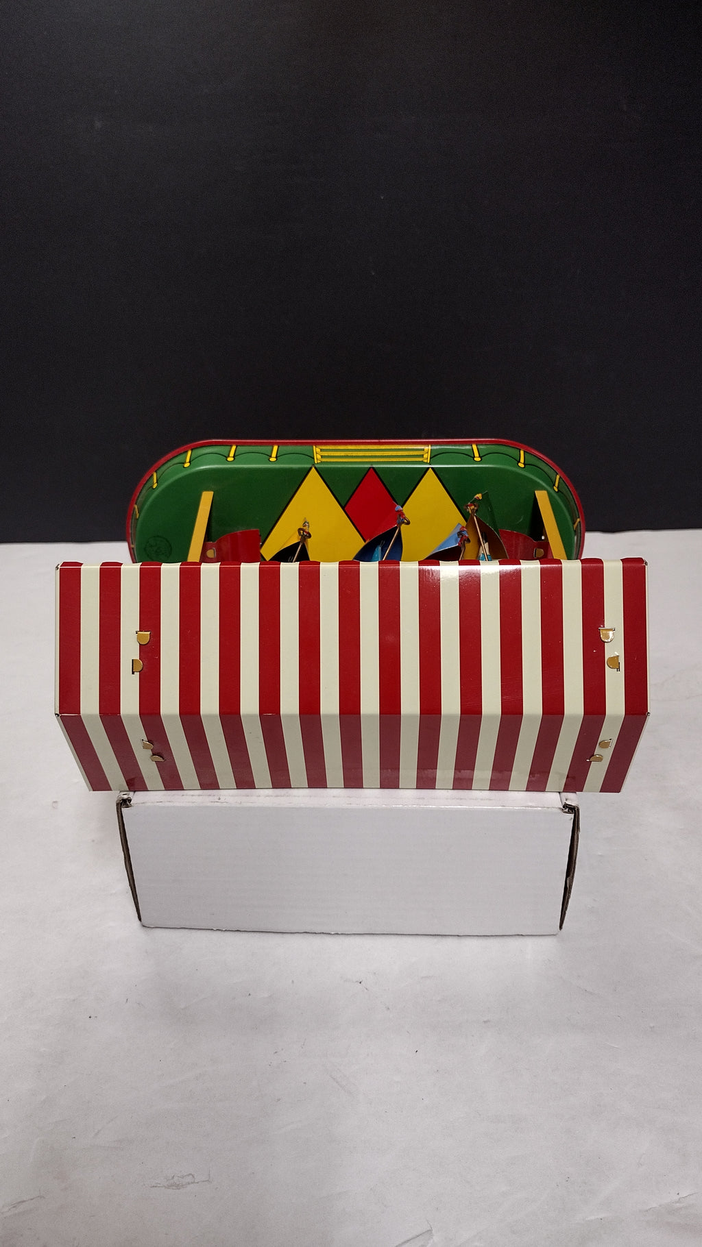 Vintage German Nürnberger Blechspielzeug Swinging Toy / Boat Swing (Missing Key)