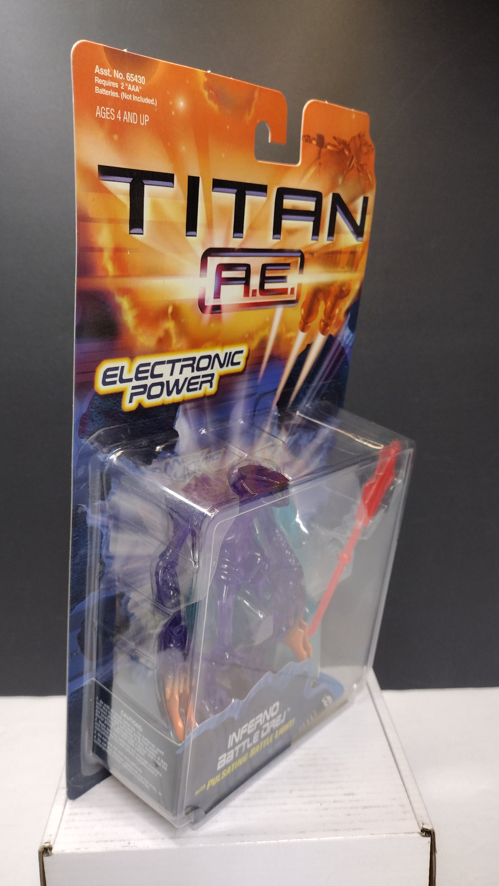 Vintage Titan A.E. (2000) Inferno Battle Drej 5-Inch Electronic Action Figure NIB