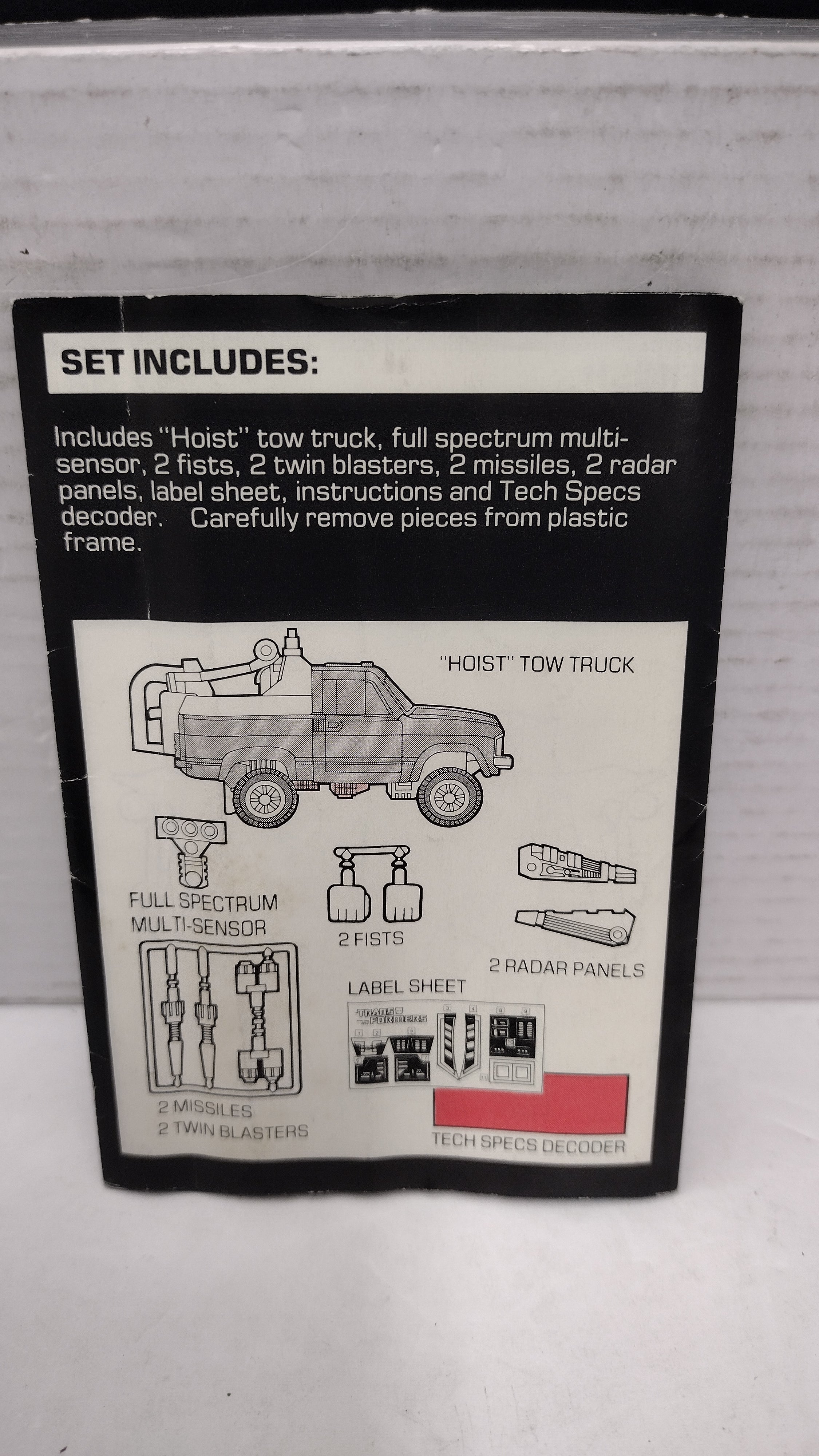 Vintage 1986 Original G1 Transformers Hoist - Instruction Booklet