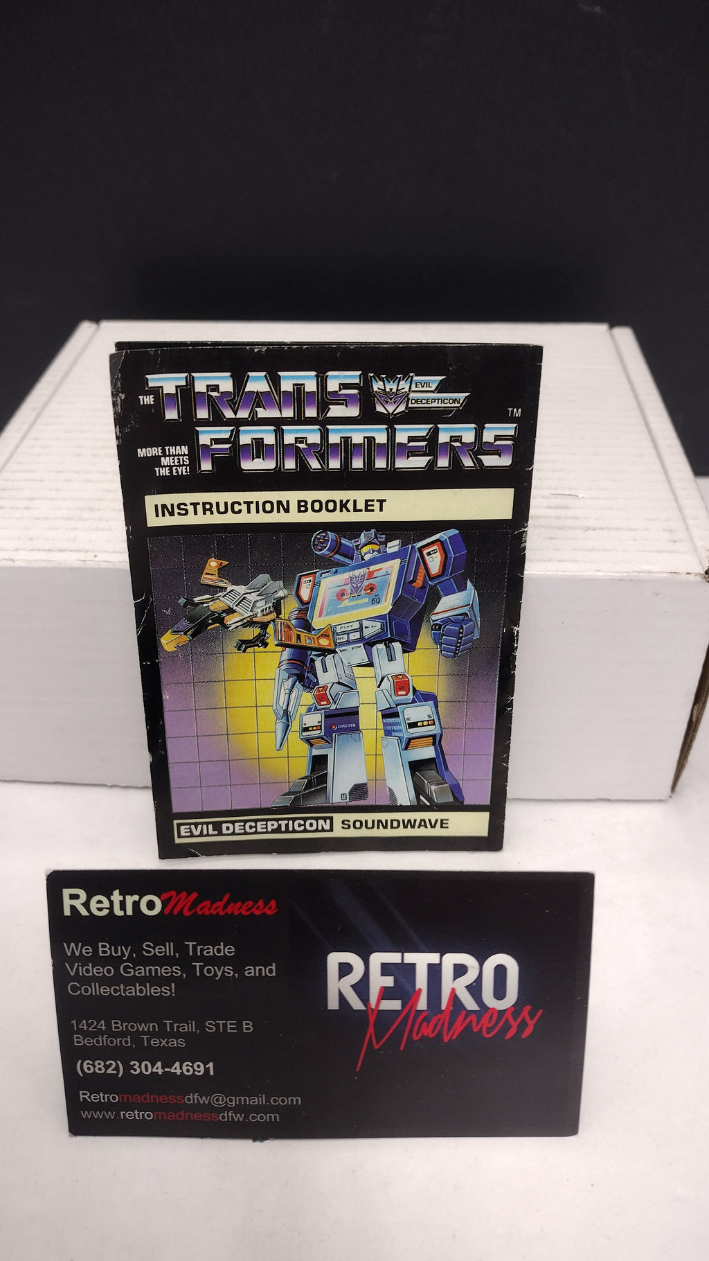 Vintage 1984 Original G1 Transformers Soundwave Instruction Booklet