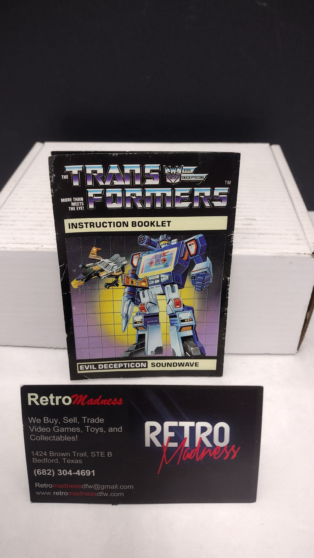 Vintage 1984 Original G1 Transformers Soundwave Instruction Booklet