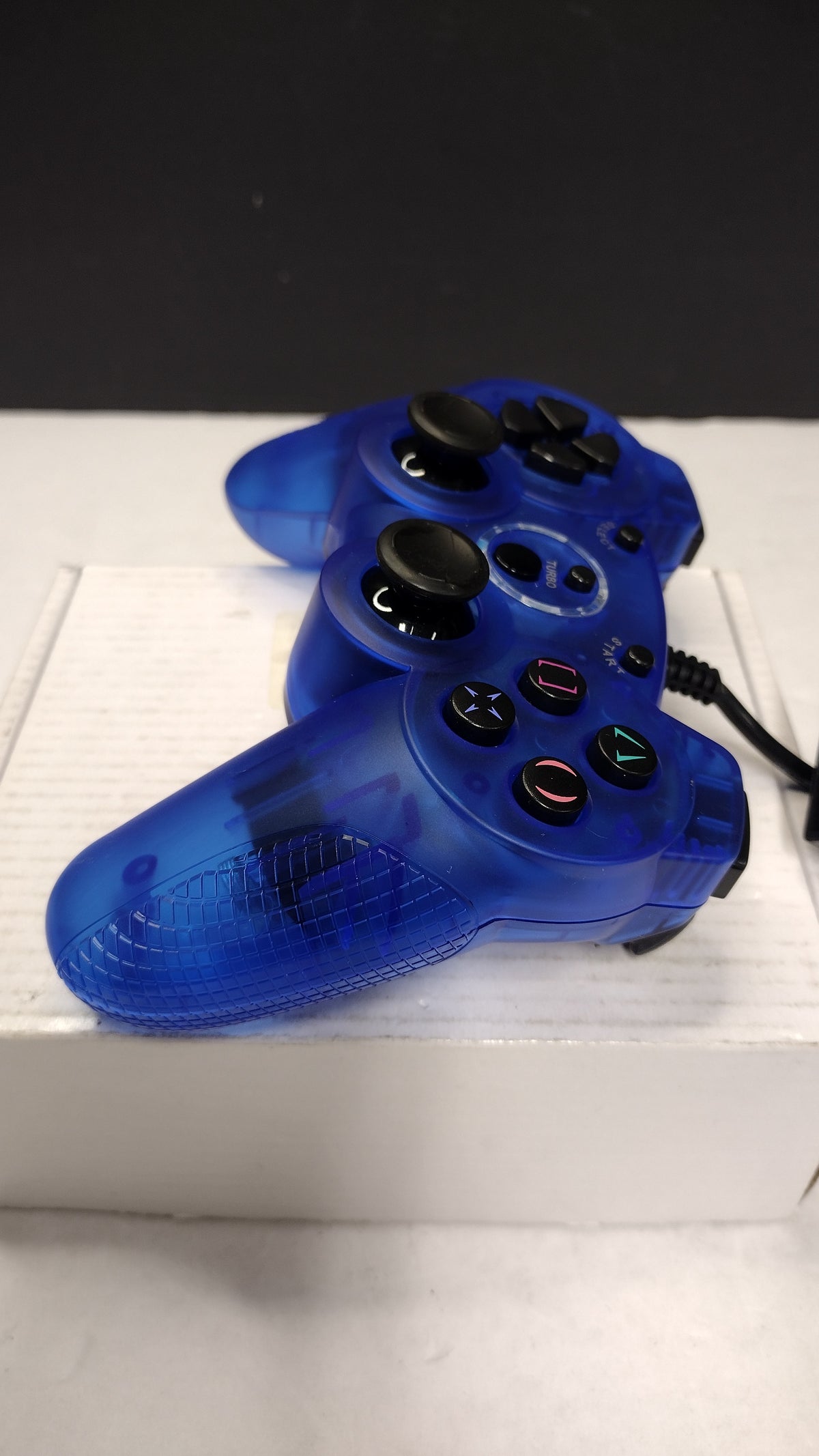 Old Skool PS2 Wired Double-Shock 2 Controller (Blue)- Tested