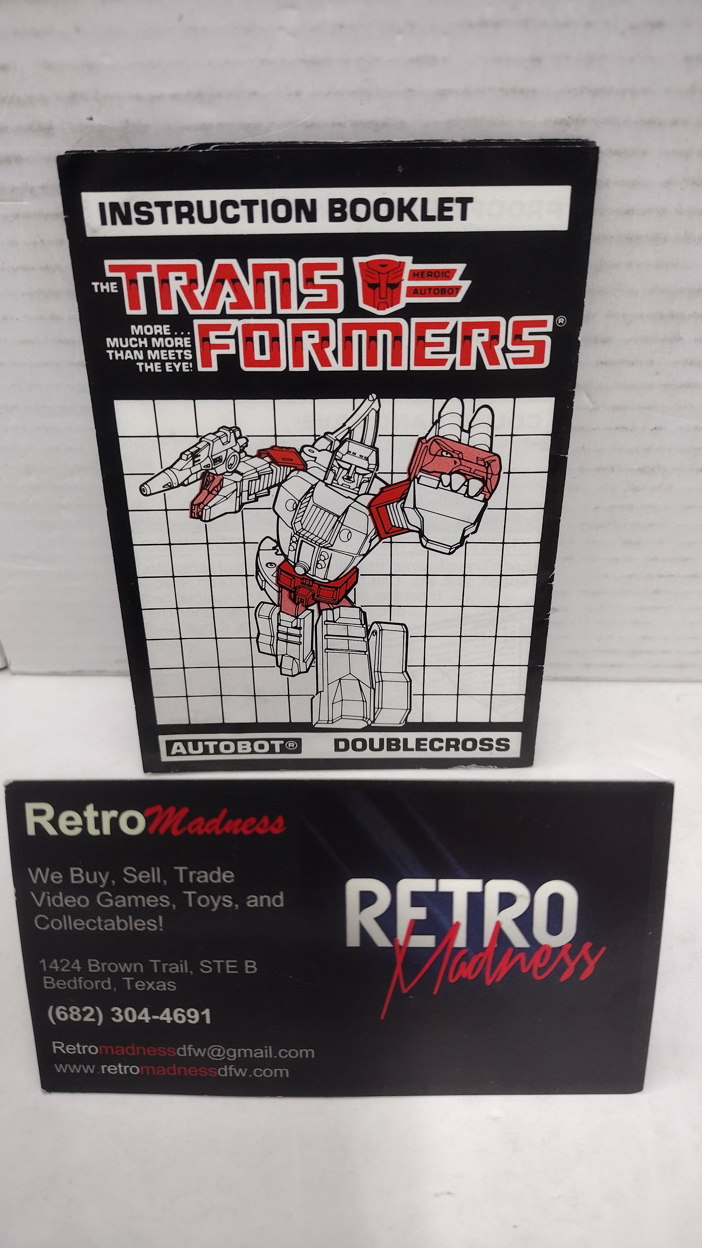 Vintage 1986 Original G1 Transformers Doublecross - Instruction Booklet