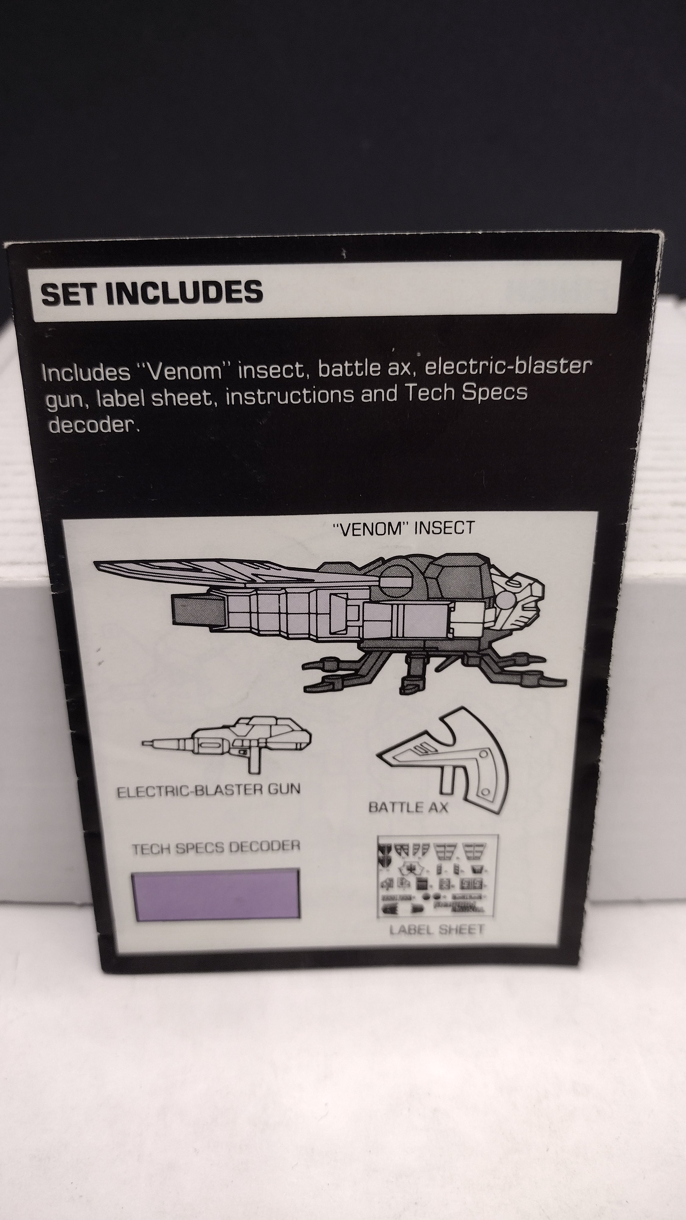 Vintage 1985 Original G1 Transformers Venom Instruction Booklet