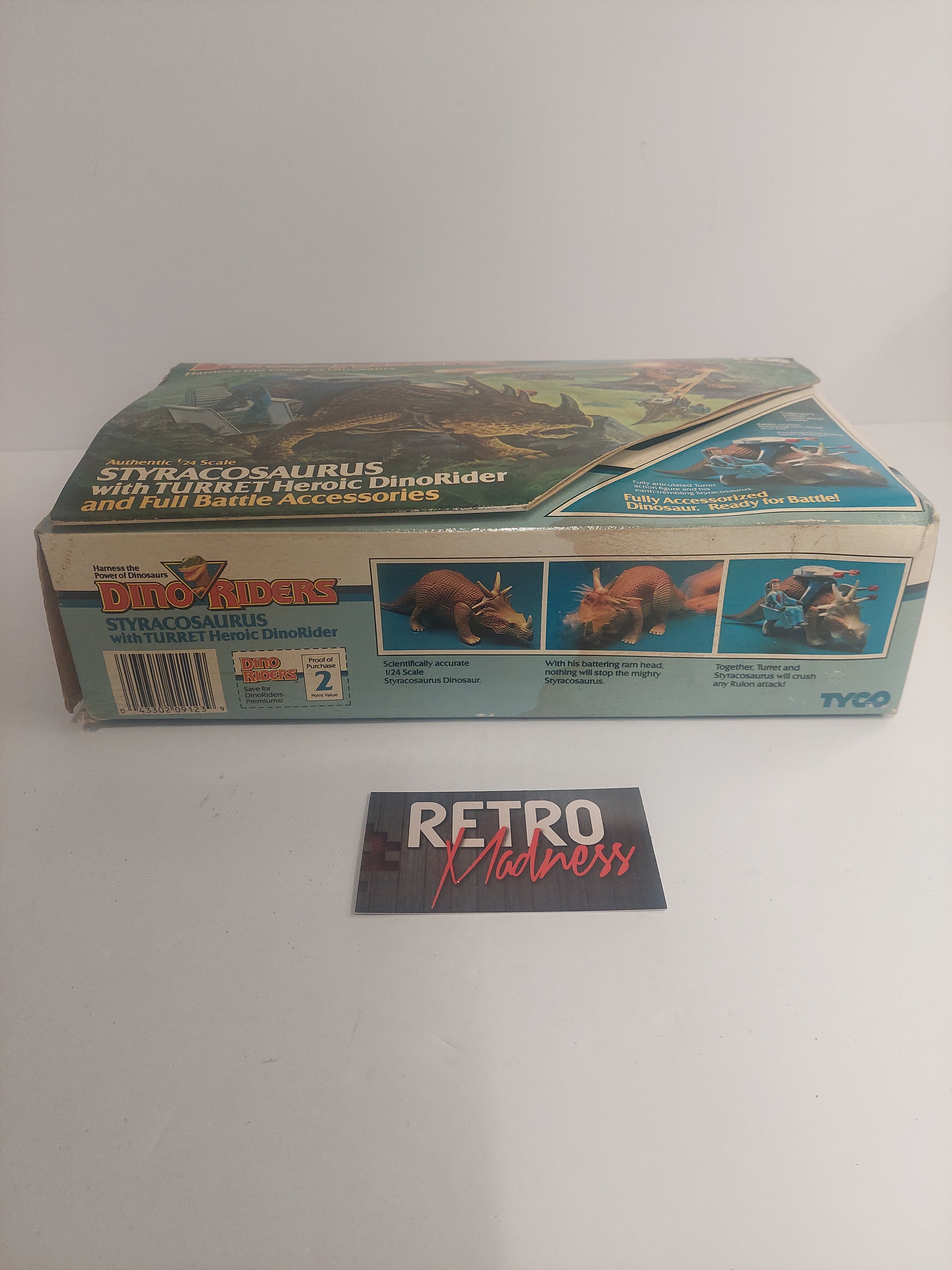 Vintage 1987 Dino-Riders Styracosaurus with Turret Heroic DineRider