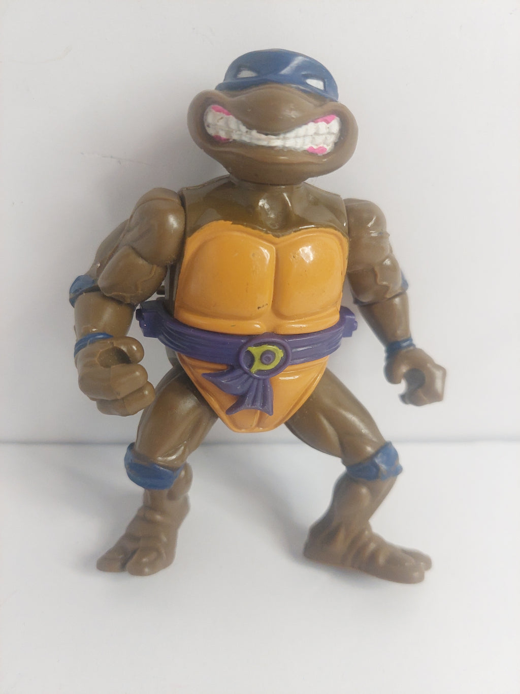 Vintage Teenage Mutant Ninja Turtles Storage Shell Donatello Figure Incomplete