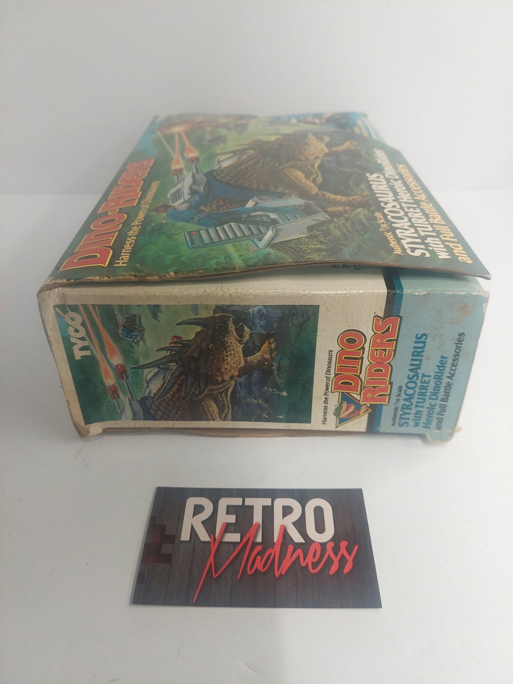 Vintage 1987 Dino-Riders Styracosaurus with Turret Heroic DineRider