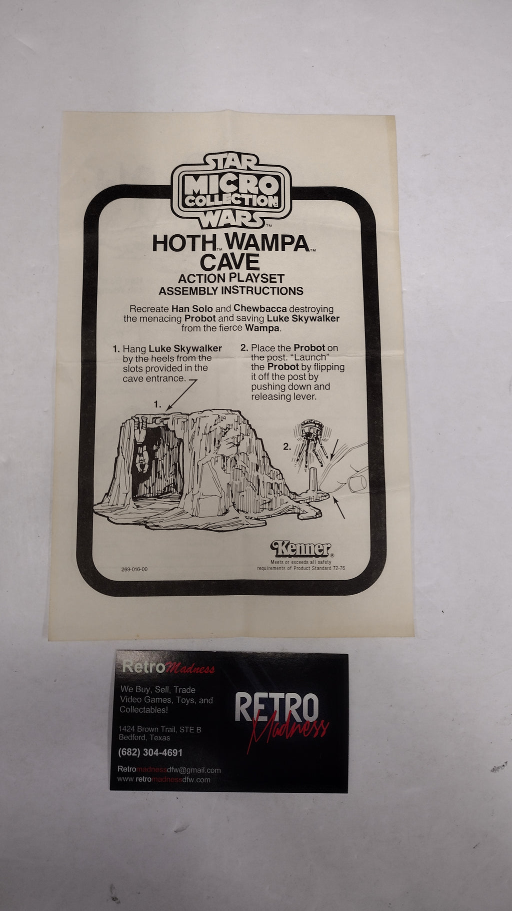 Star Wars Micro Collection Hoth Wampa Cave Playset Instructions Vintage 1982