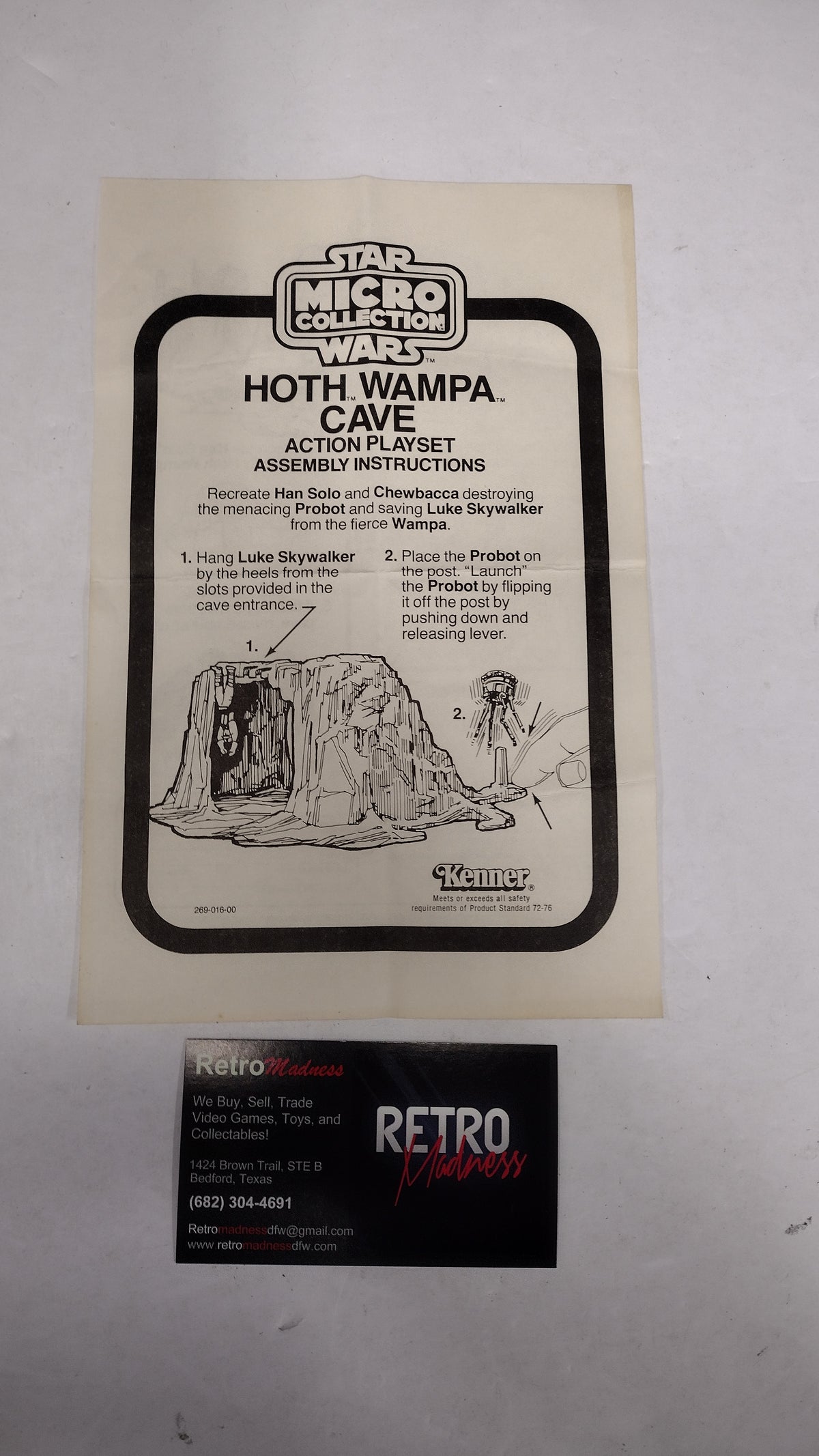 Star Wars Micro Collection Hoth Wampa Cave Playset Instructions Vintage 1982