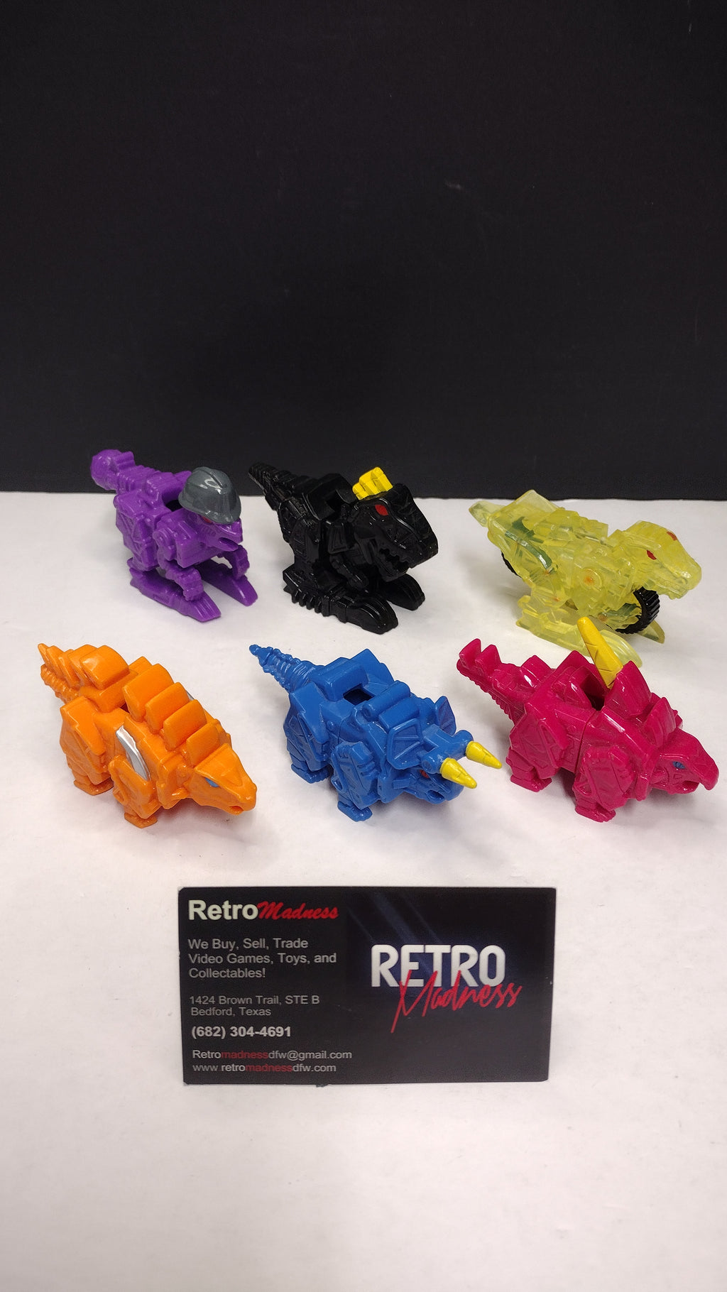 Lot of 6 Power Rangers Dino Charge Dinosaur Attachments (Bandai 2015/2016 - Dinosaur Figures Only / No Charger Batteries - Excellent Condition)