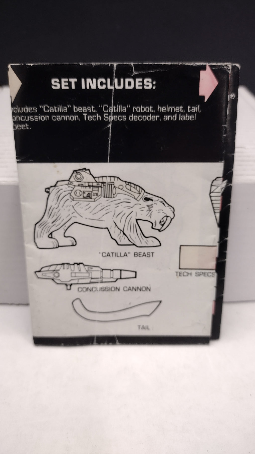 Vintage 1988 Original G1 Transformers Catilla Instruction Booklet