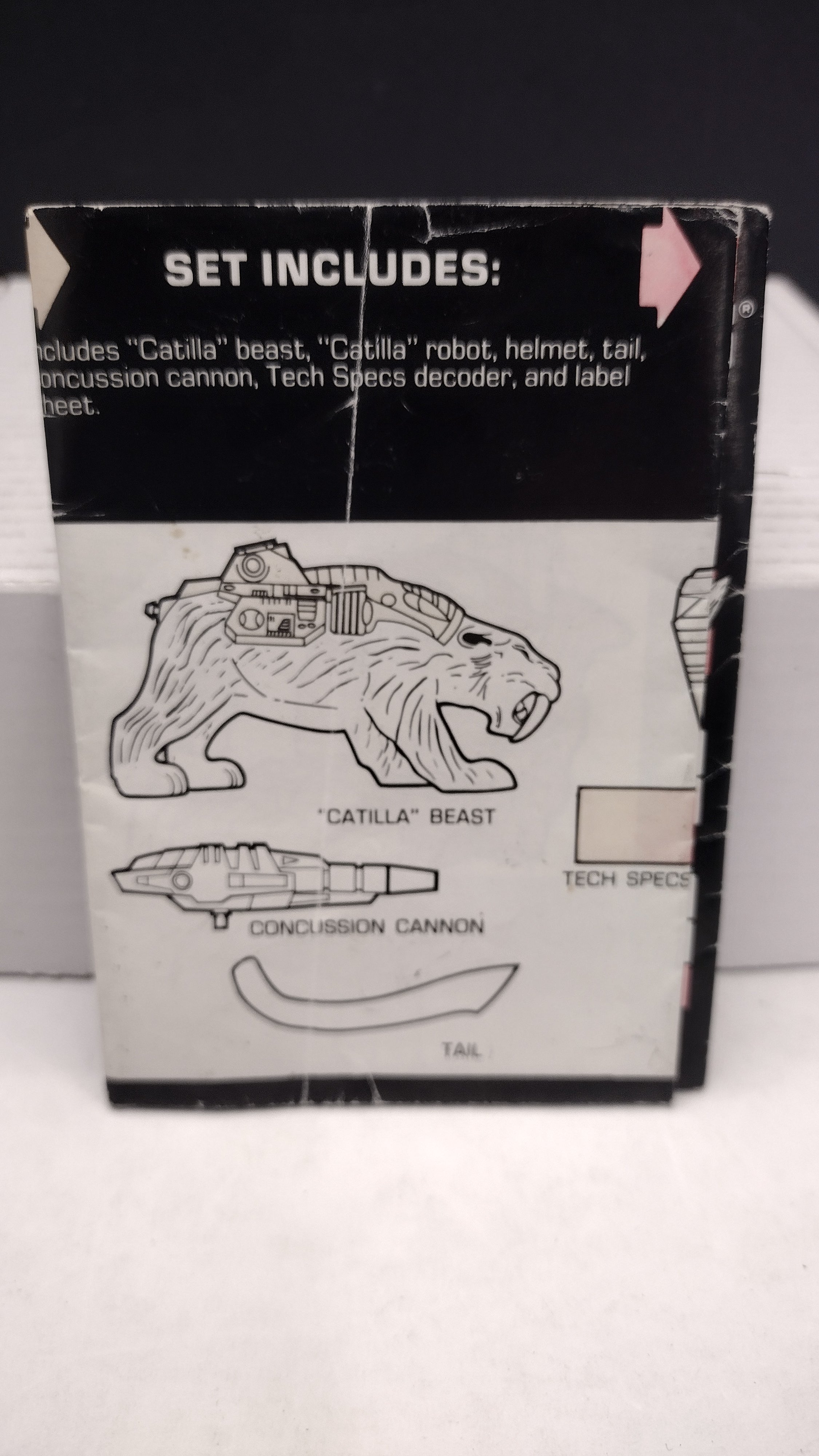 Vintage 1988 Original G1 Transformers Catilla Instruction Booklet