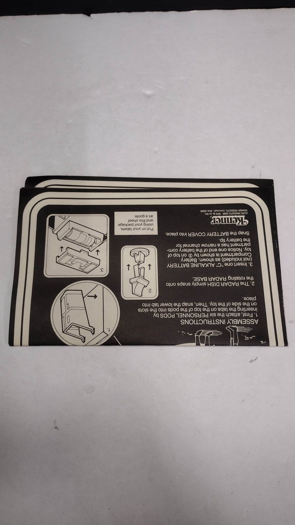 Vintage 1979 Kenner Star Wars Imperial Troop Transport Instructions Sheet