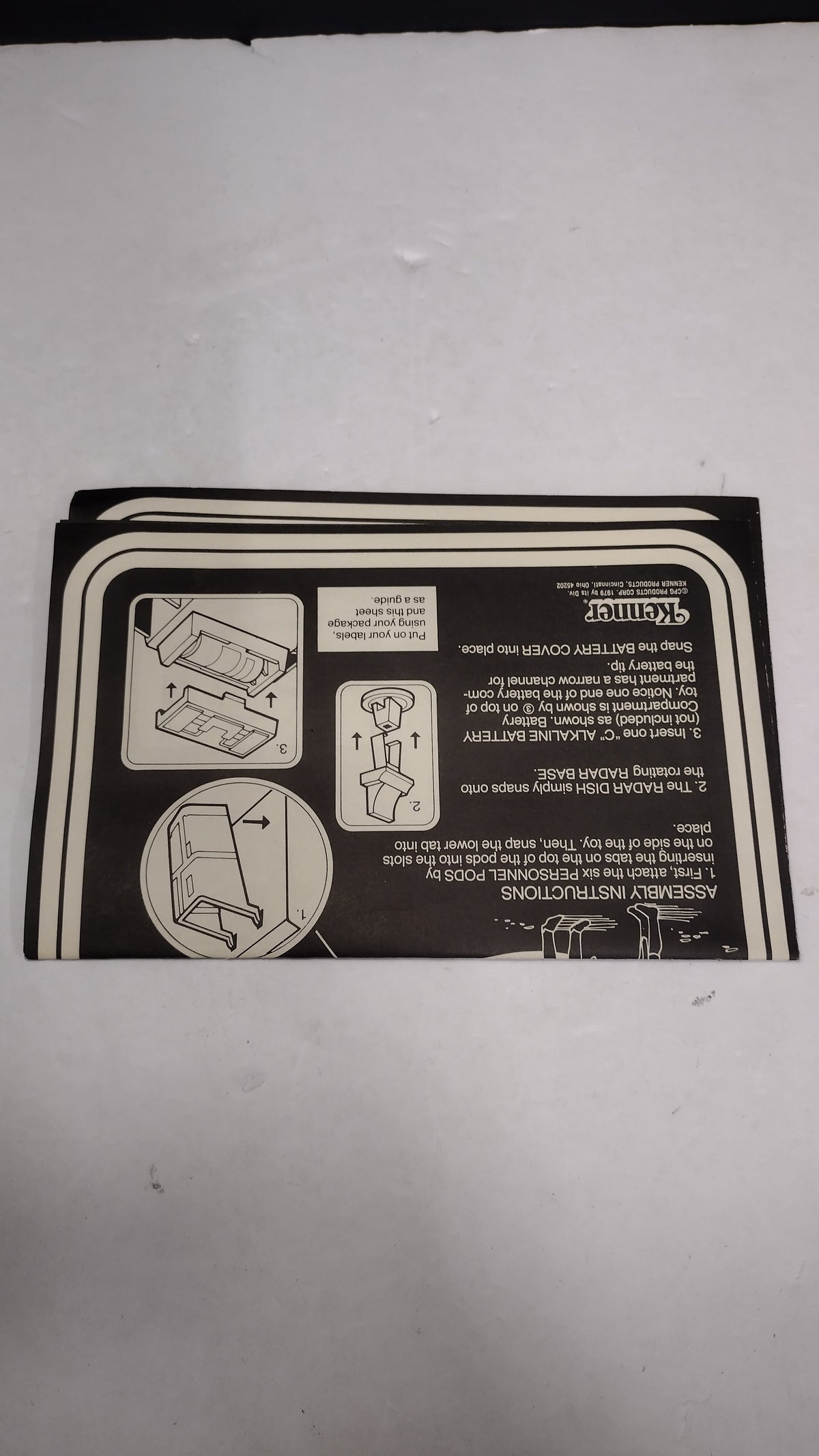 Vintage 1979 Kenner Star Wars Imperial Troop Transport Instructions Sheet