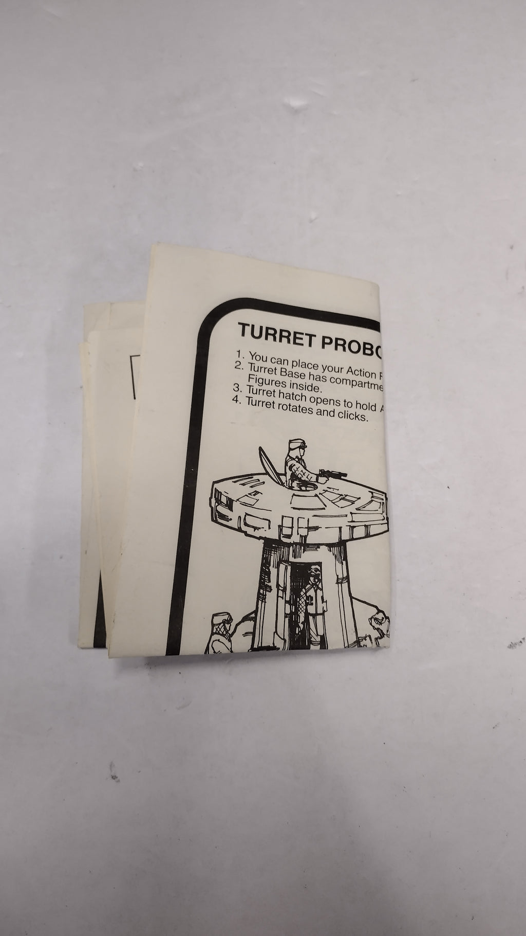 Vintage 1981 Star Wars Empire Strikes Back-Turret Probot Playset Instructions
