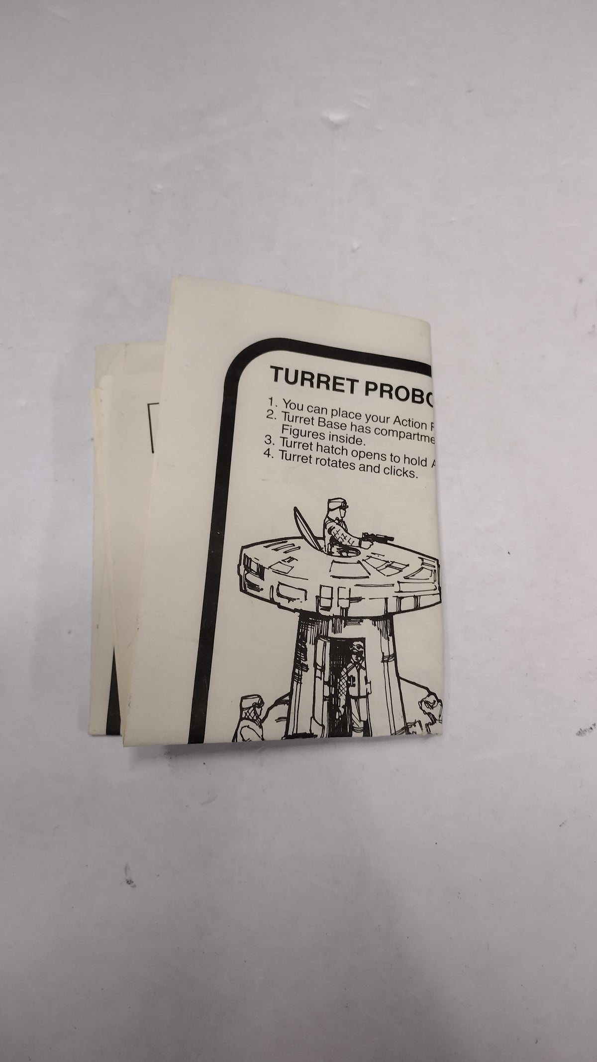 Vintage 1981 Star Wars Empire Strikes Back-Turret Probot Playset Instructions