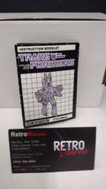Vintage 1986 Original G1 Transformers Cyclonus - Instruction Booklet