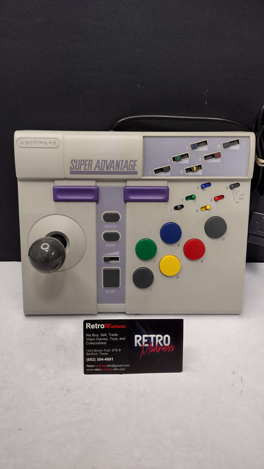 AsciiWare Super Advantage Joystick Controller SNES- Model 4910- OEM Tested