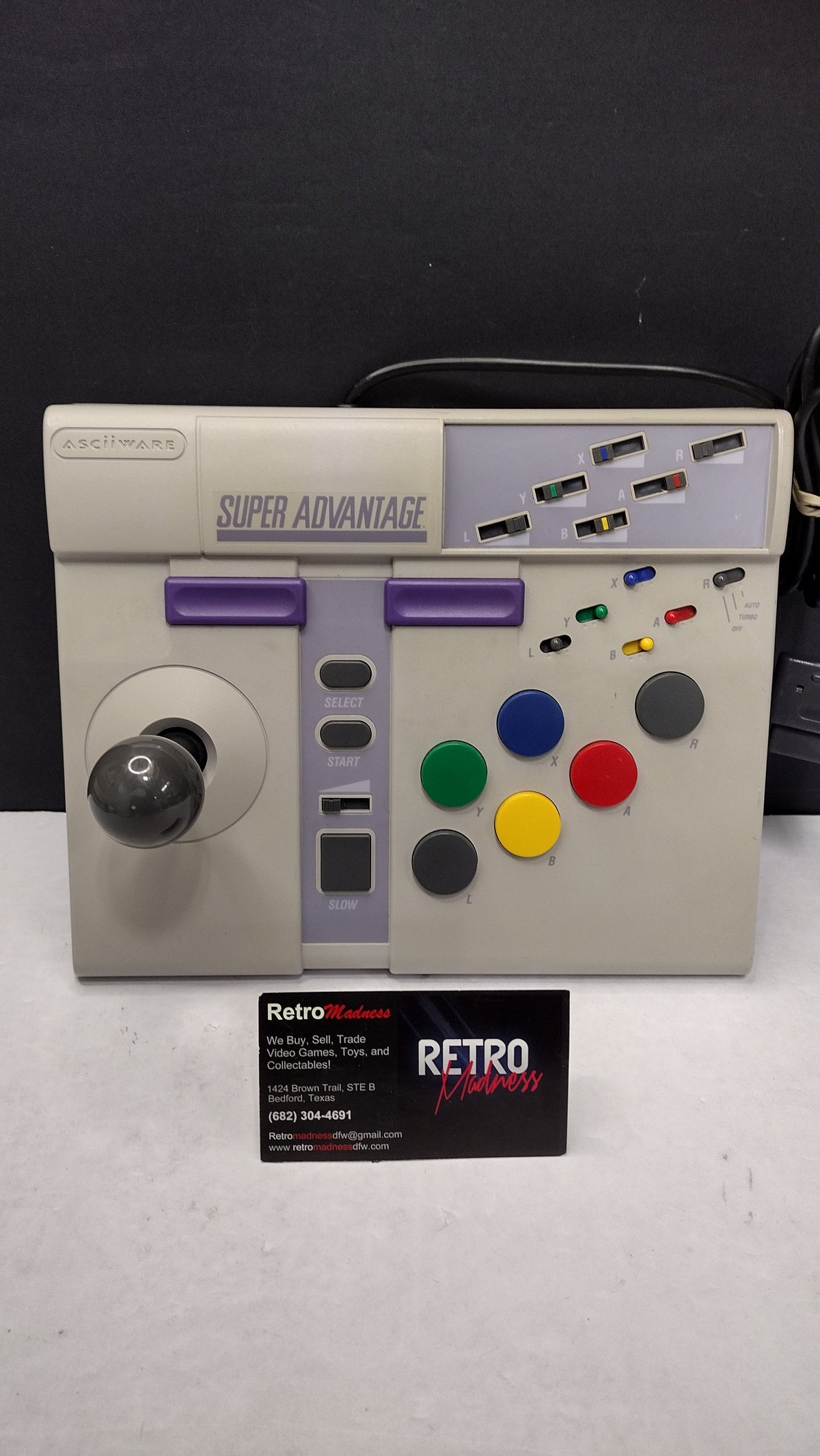 AsciiWare Super Advantage Joystick Controller SNES- Model 4910- OEM Tested