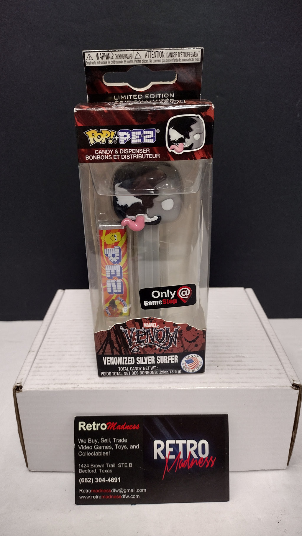 Funko POP! PEZ Marvel Venomized Silver Surfer Candy Dispenser (GameStop Exclusive - Brand New Sealed)