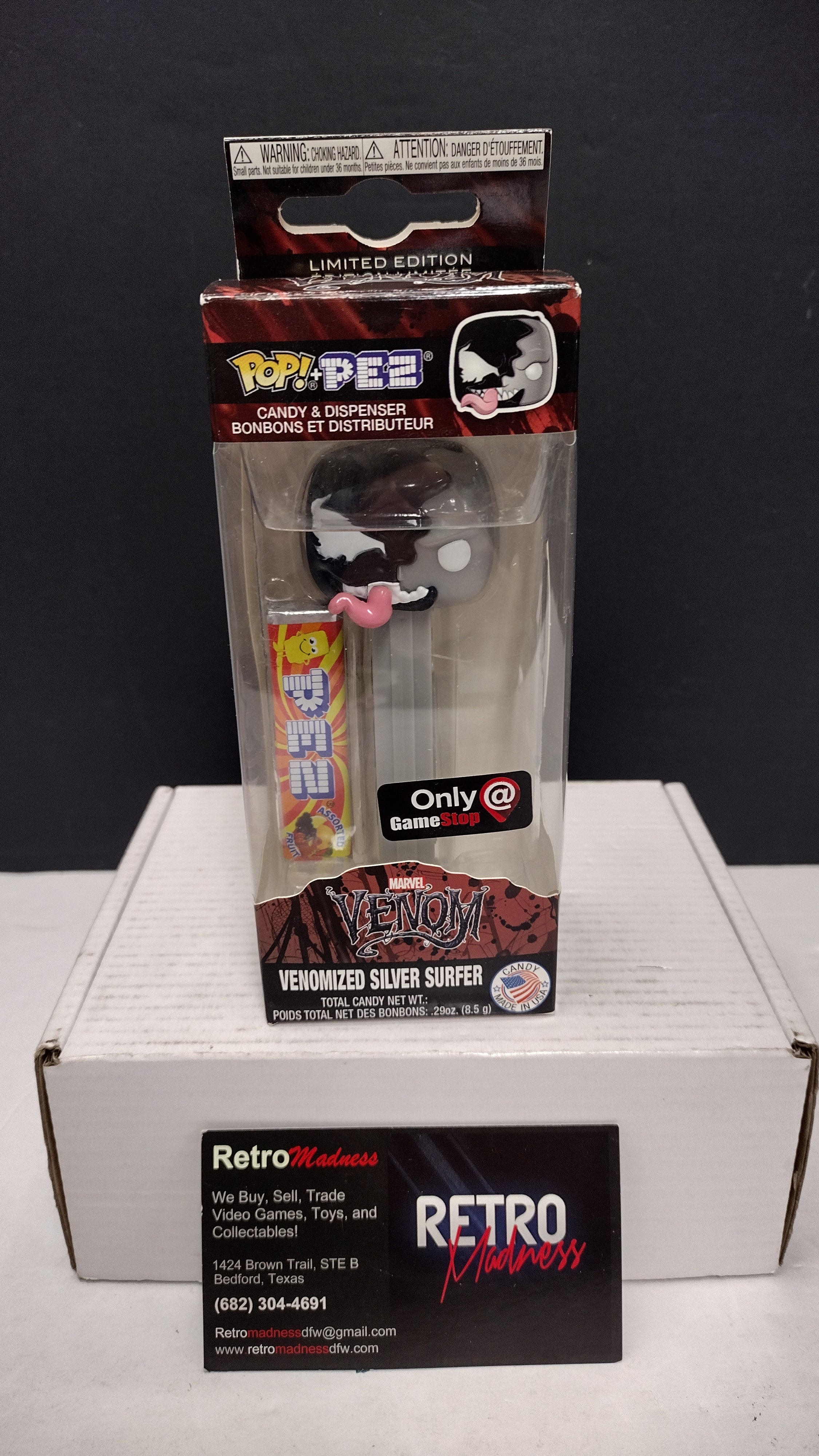 Funko POP! PEZ Marvel Venomized Silver Surfer Candy Dispenser (GameStop Exclusive - Brand New Sealed)
