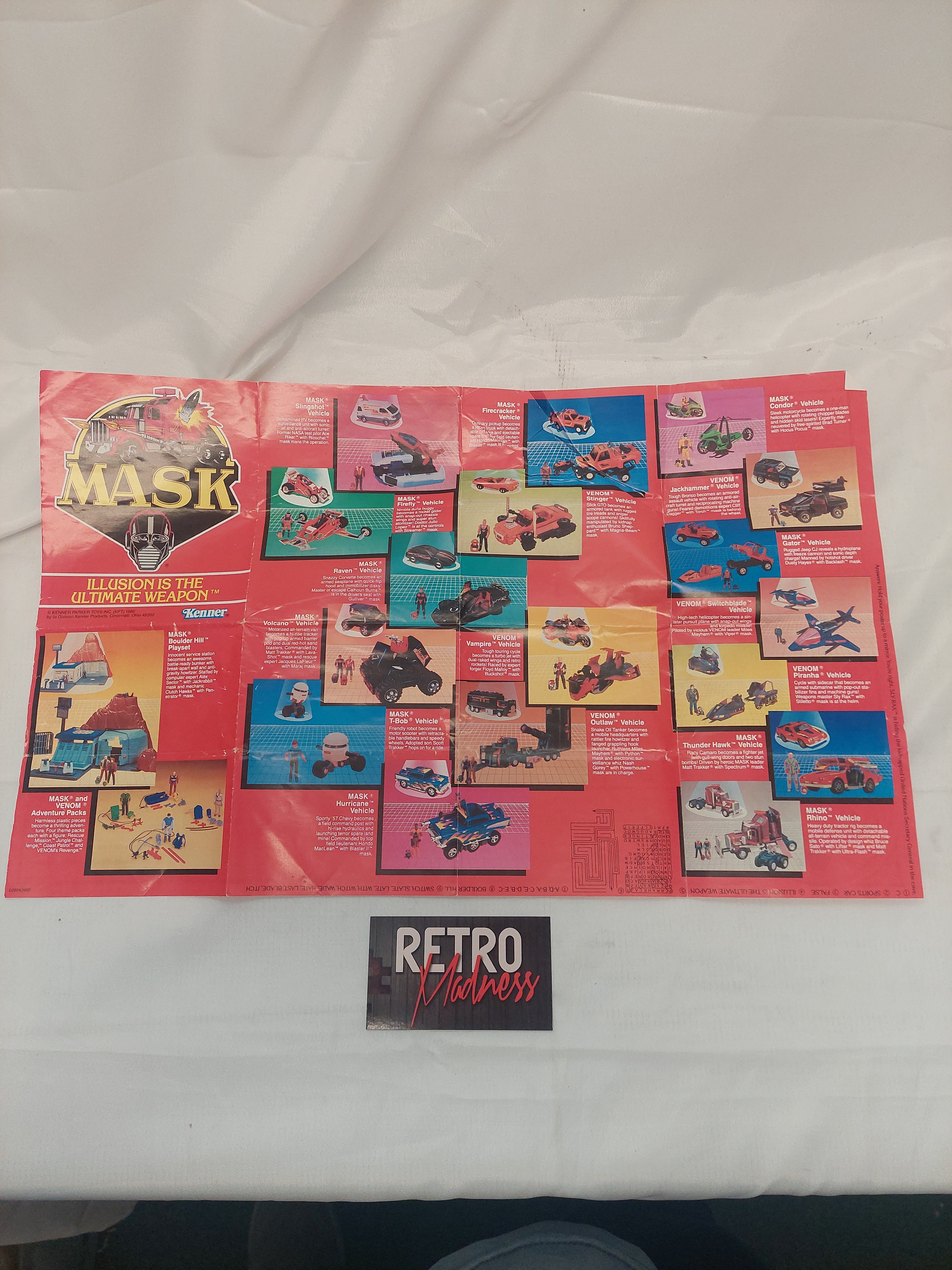 Vintage 1986 Kenner M.A.S.K. Catalog Brochure Poster