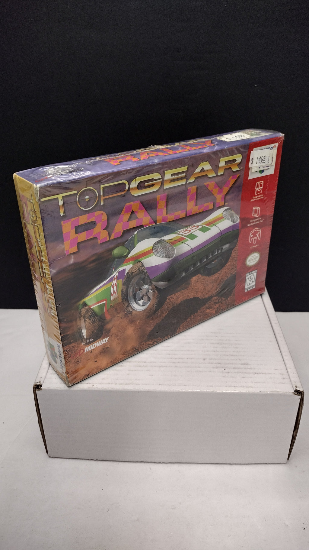 Vintage 1997 Nintendo 64 Top Gear Rally Game (Complete & Factory Sealed in Box with Protector)