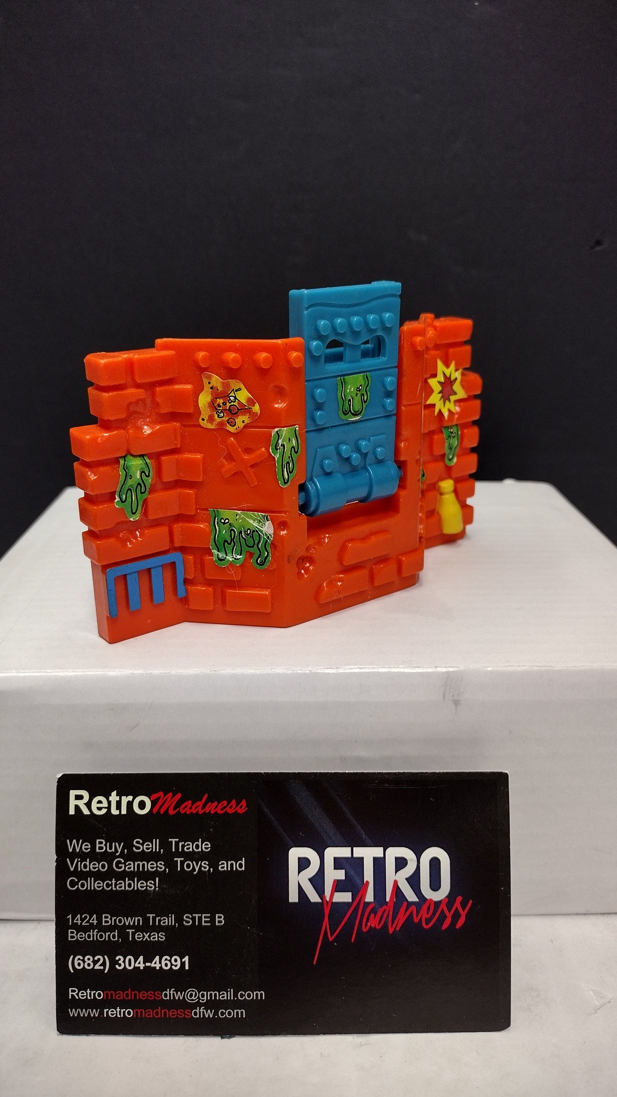 Vintage TMNT 1990 Oozey Cannon Brick Wall and Trap Door Accessory Part OEM