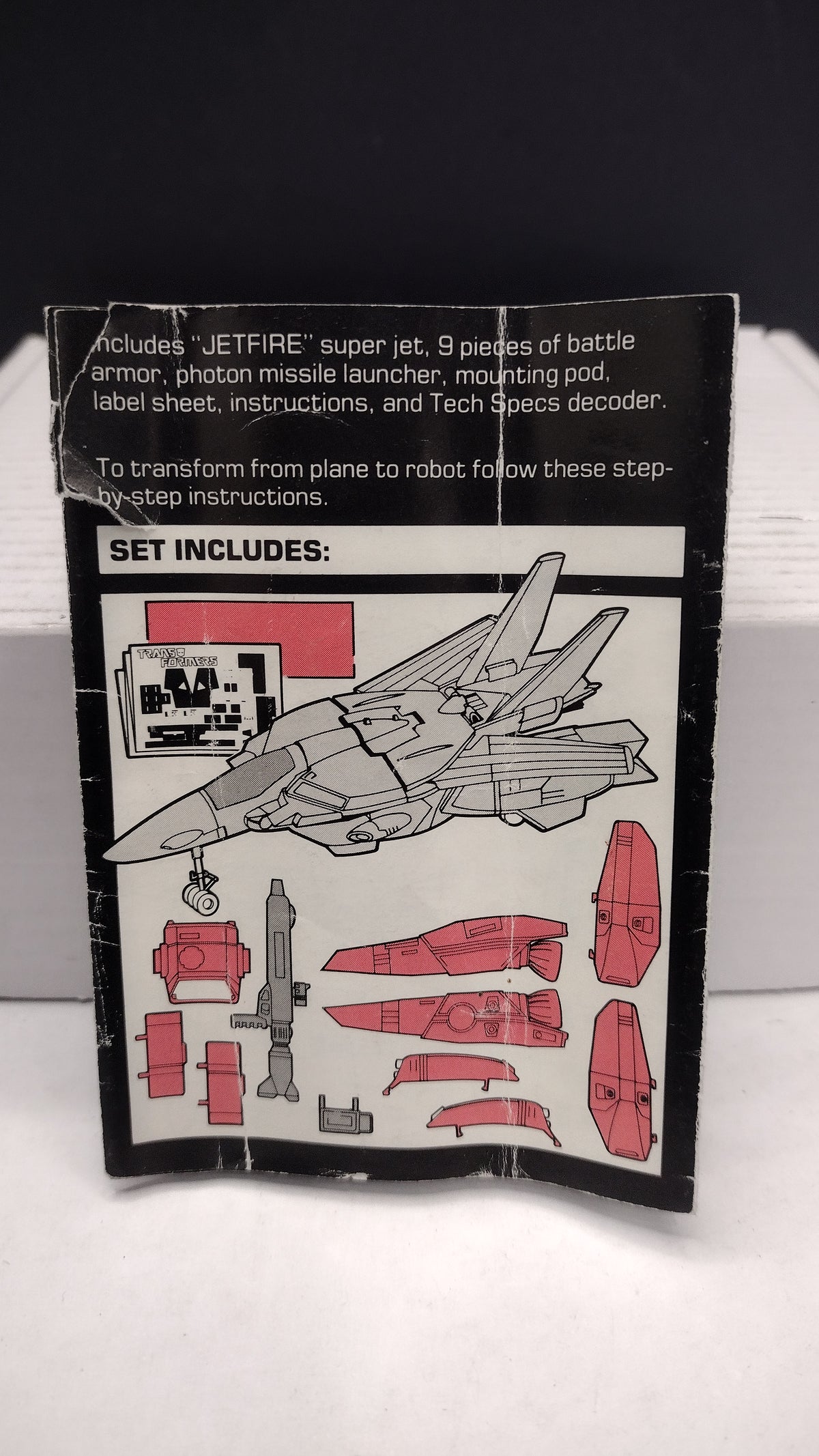 Vintage 1984 Original G1 Transformers Jetfire Instruction Booklet