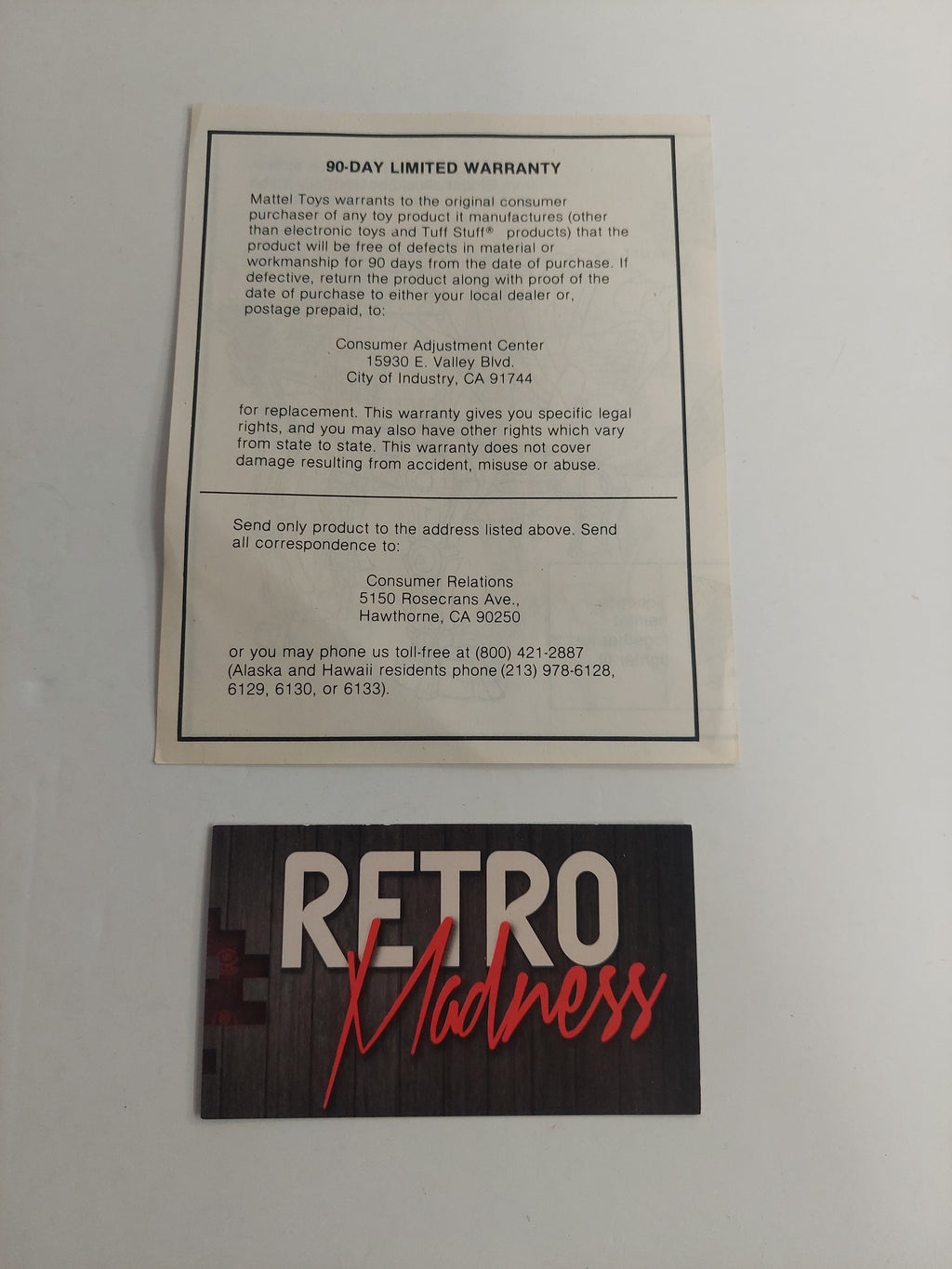 Vintage 1983 Masters of the Universe Stridor Instructions