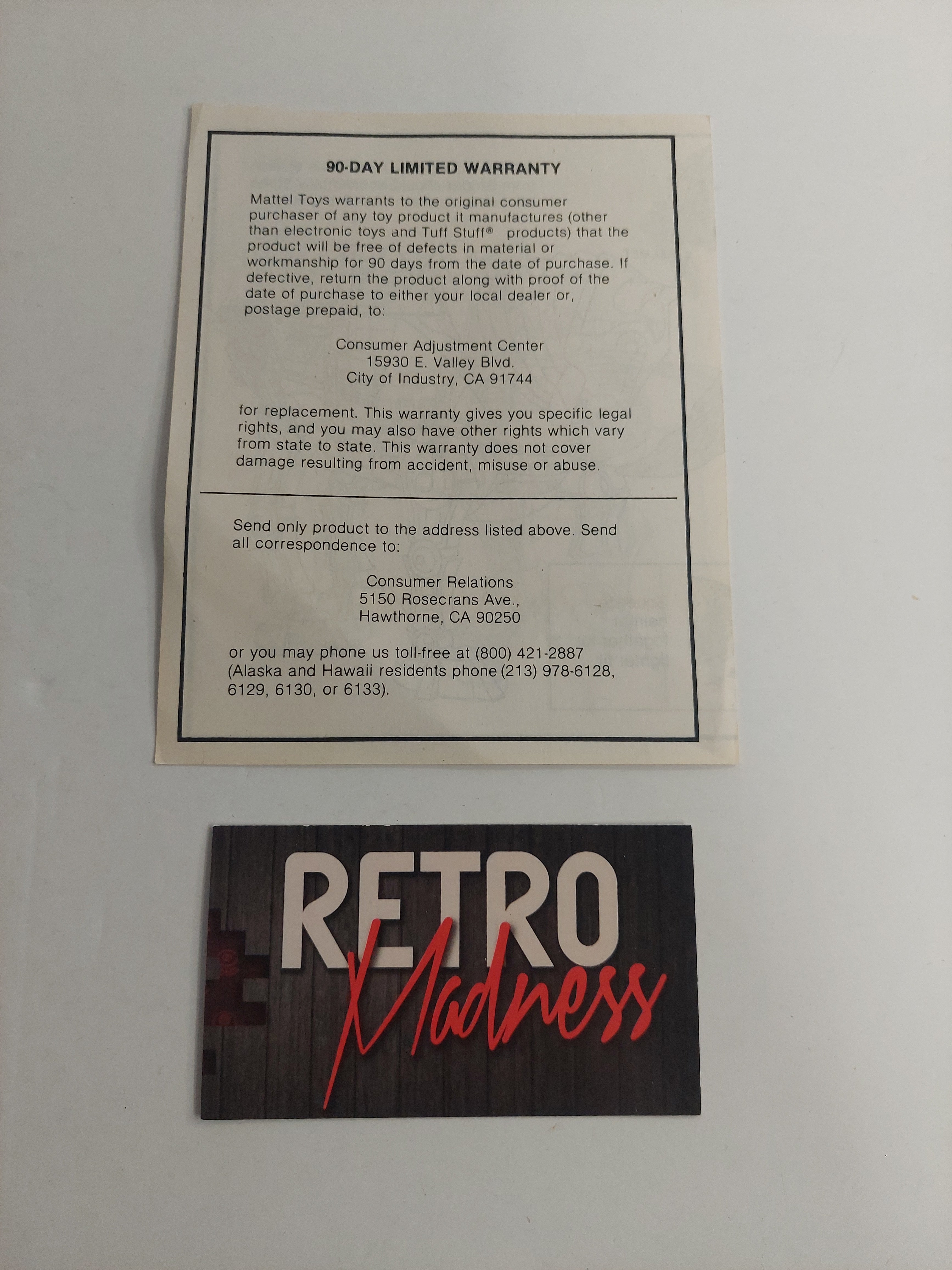 Vintage 1983 Masters of the Universe Stridor Instructions