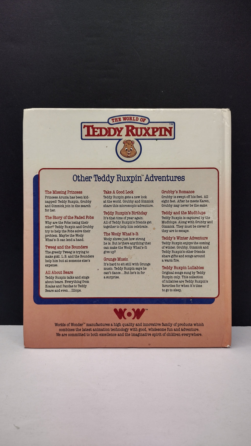 Vintage 1985 Teddy Ruxpin Hardcover 2-Book Storybook Lot (Worlds of Wonder) – Books Only, No Cassettes