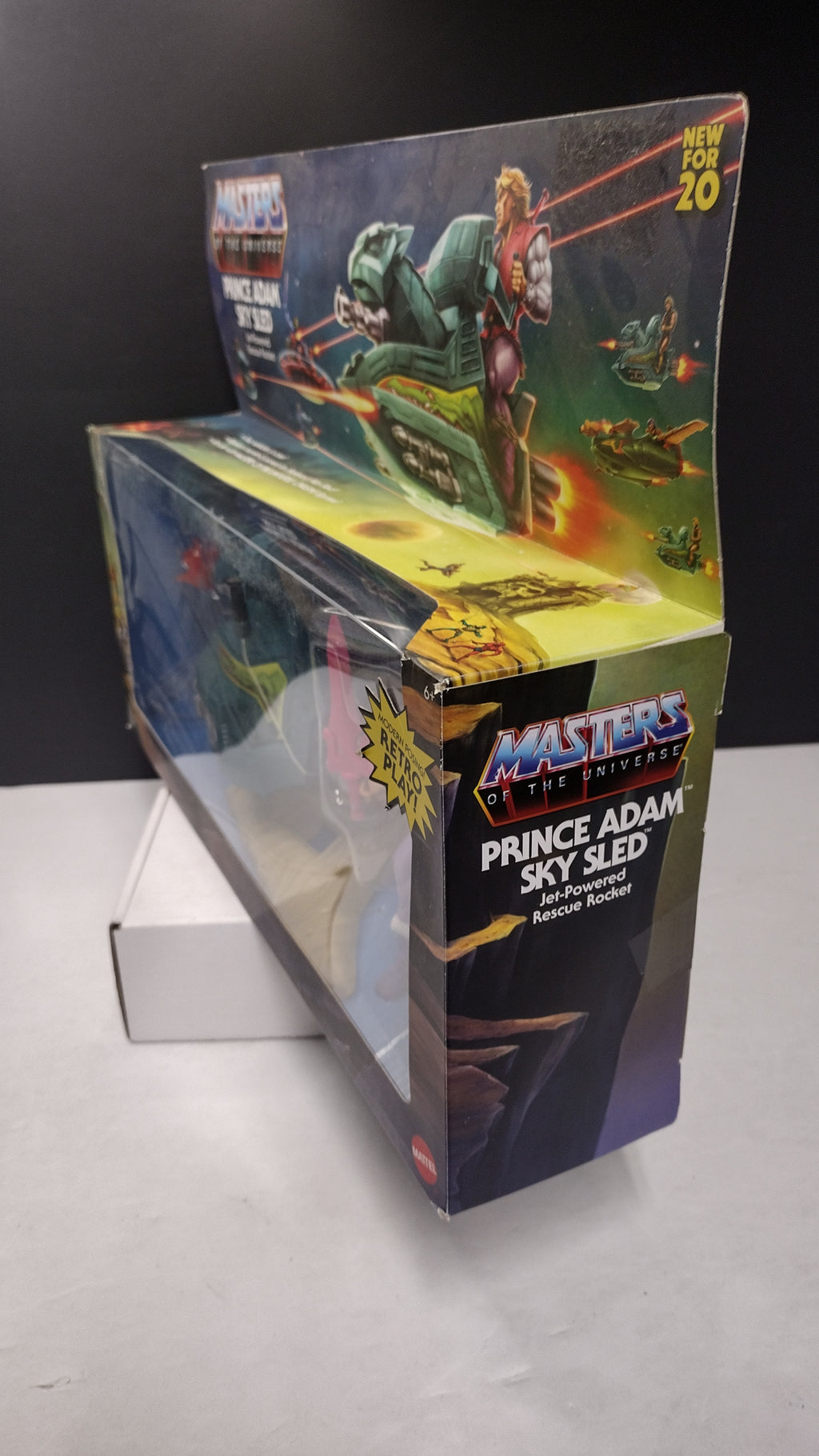 Masters of the Universe Origins: Prince Adam & Sky Sled Vehicle Set • Brand New / Factory Sealed in Original Box (Mattel 2020)