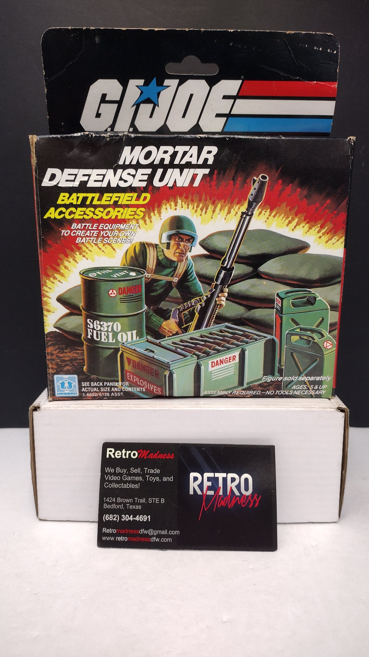 GI Joe Mortar Defense Unit EMPTY BOX ONLY Hasbro Vintage 1980s